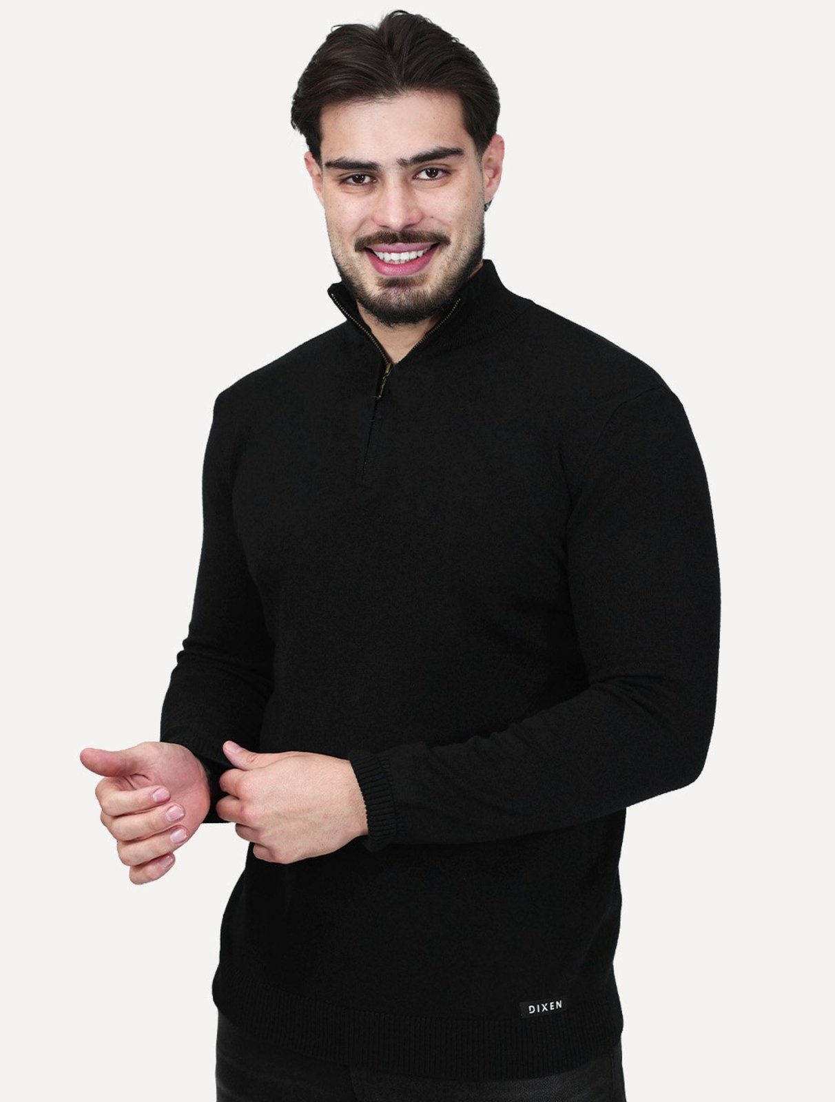 Polo Dixen Masculina Tricot Manga Curta Marrom
