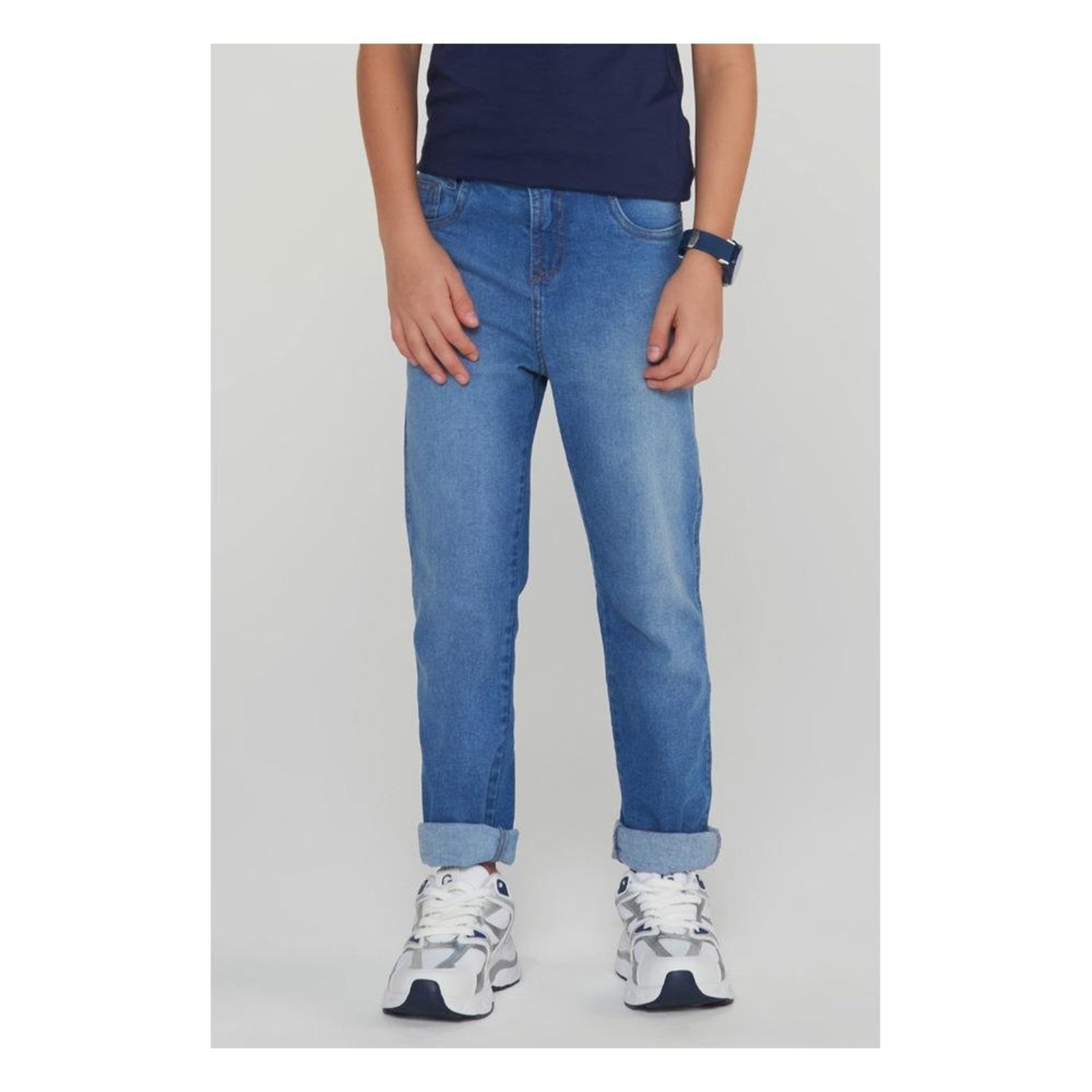 Infantil - Calça Jeans Juvenil Confortável Sun Place Jeans 10 Azul