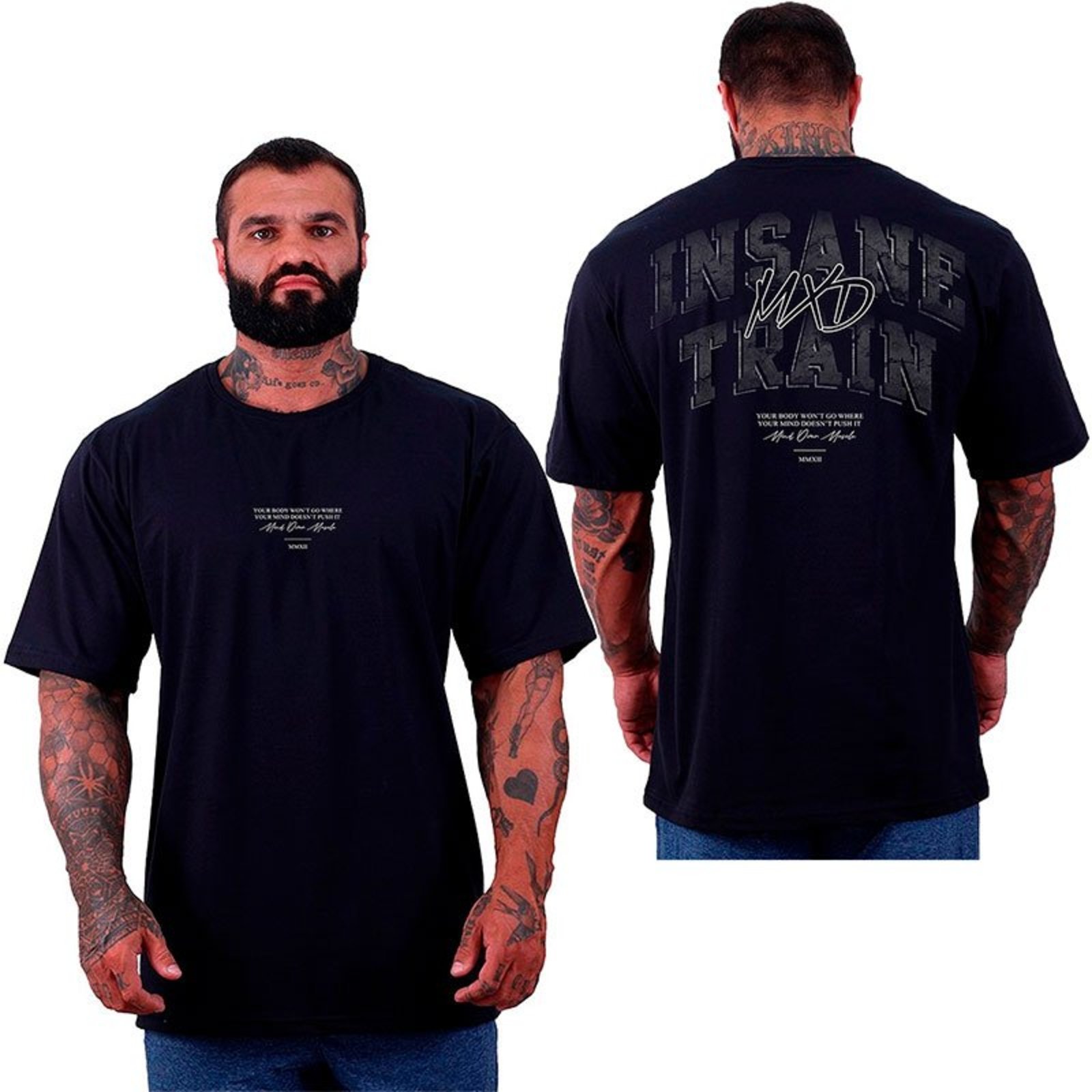 Camiseta Oversized Masculina MXD Conceito Gramatura Maior Off-White