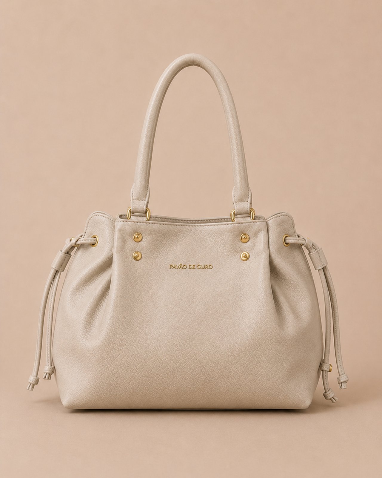 Bolsa Feminina D Bell Outlet Fashion Média Bege