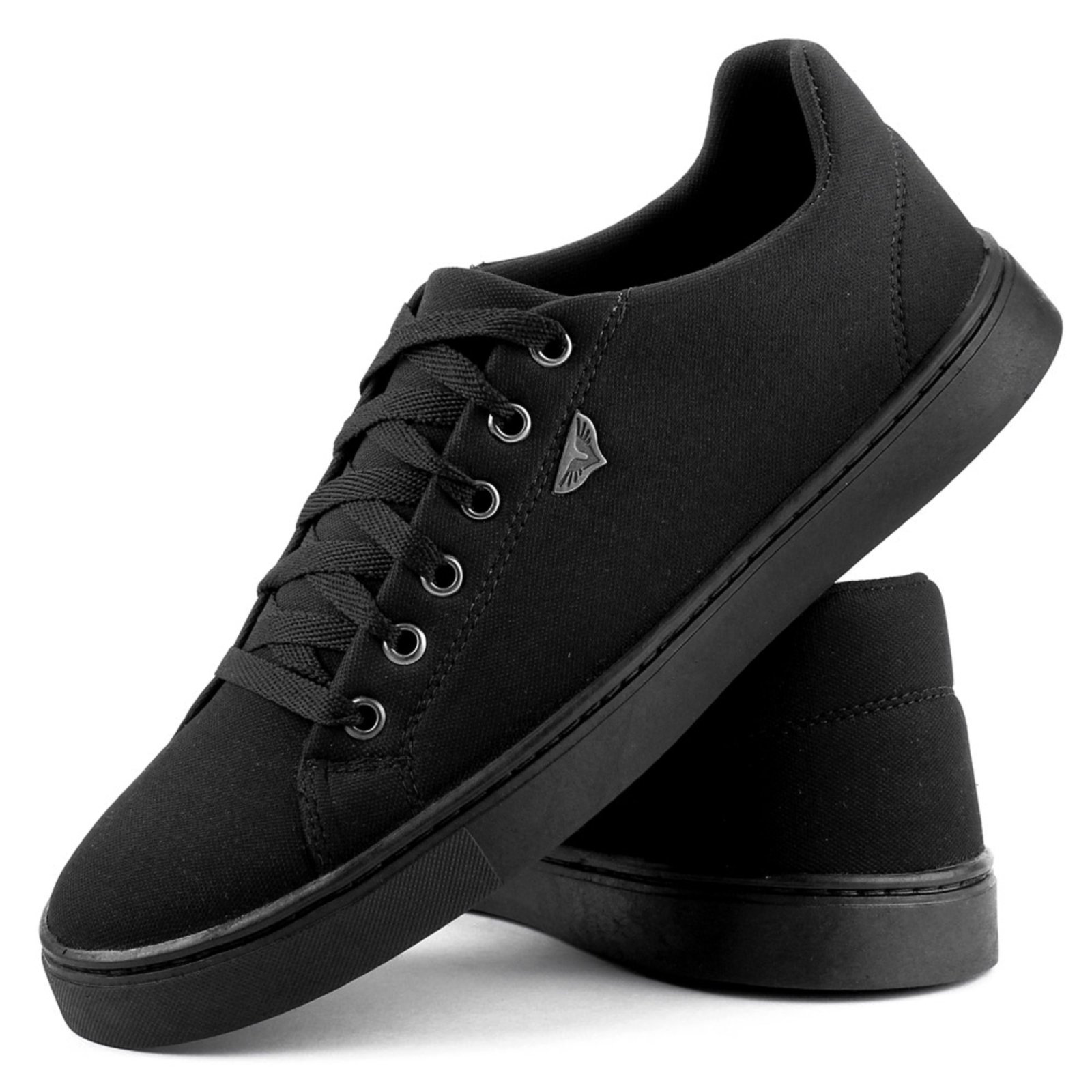 Sapatênis Masculino Casual Moderno Tênis Confortável Cotidiano Dia a Dia Preto