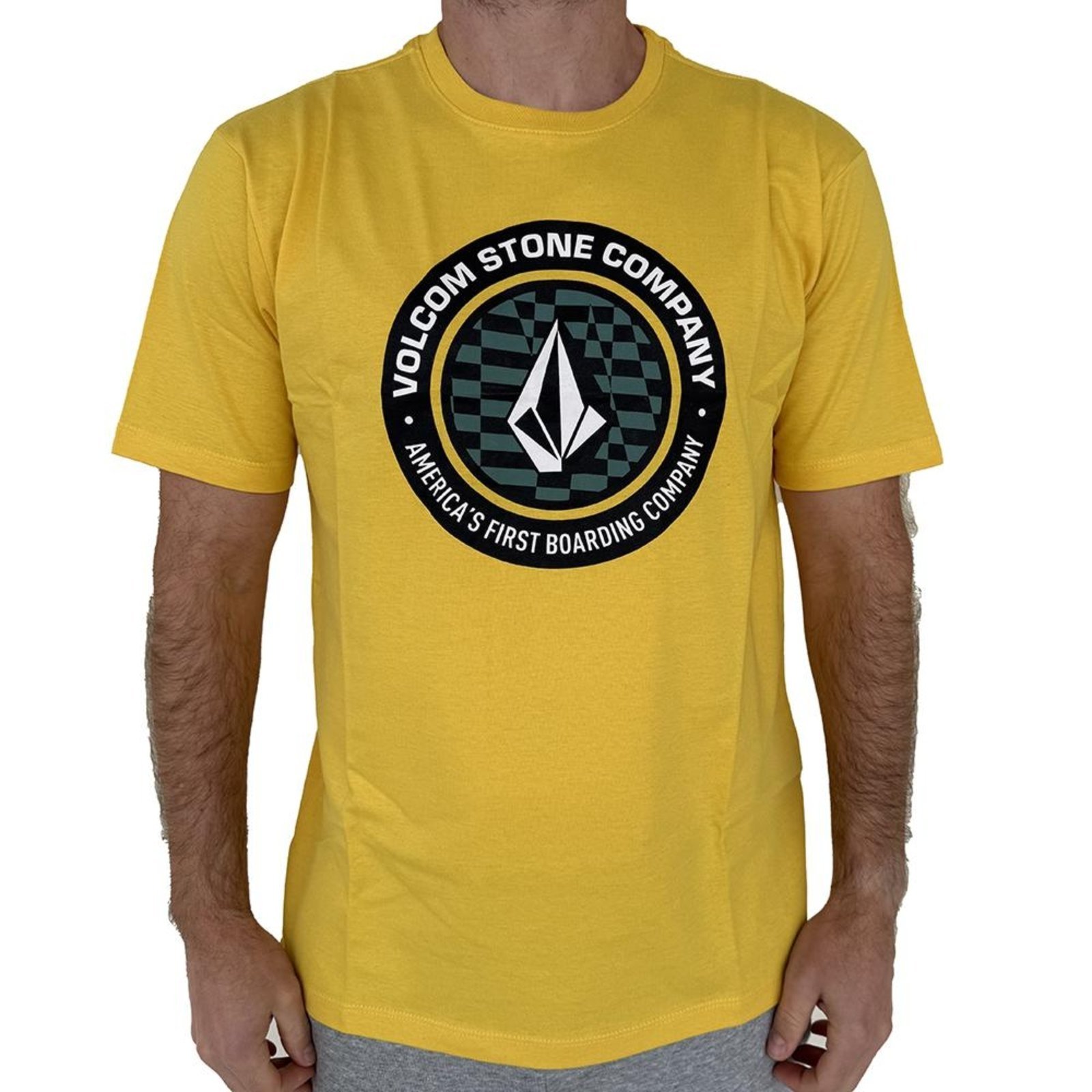 Camiseta Volcom Stoney Circle WT25 Masculina Amarelo
