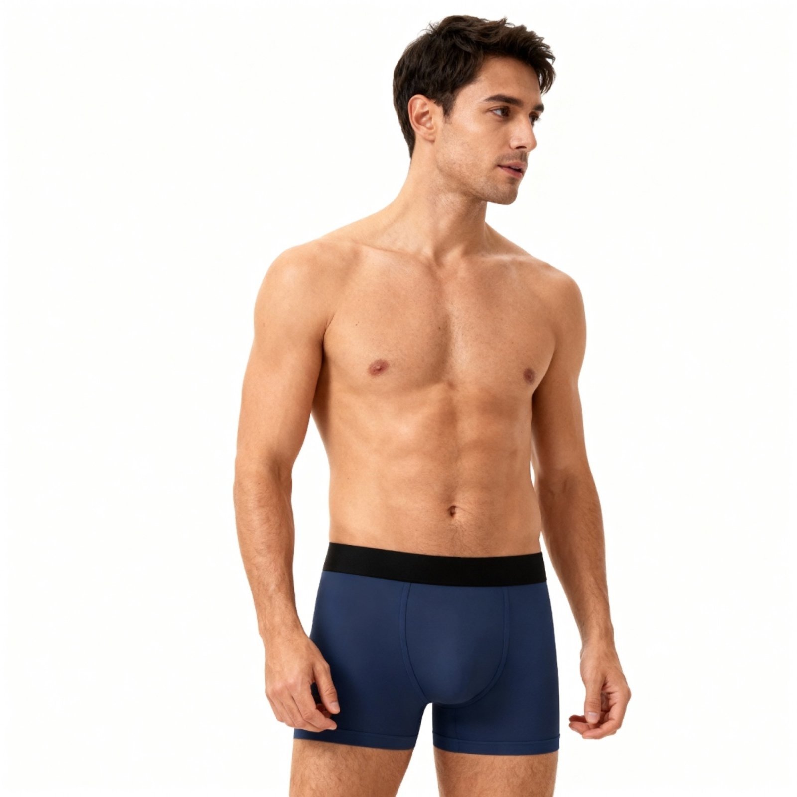 Vista 3 Kit 10 Cuecas Boxer Basic Lisa 100% Algodão Masculina Sortido QLC SPORT multicolorido QLC SPORT multicolorido