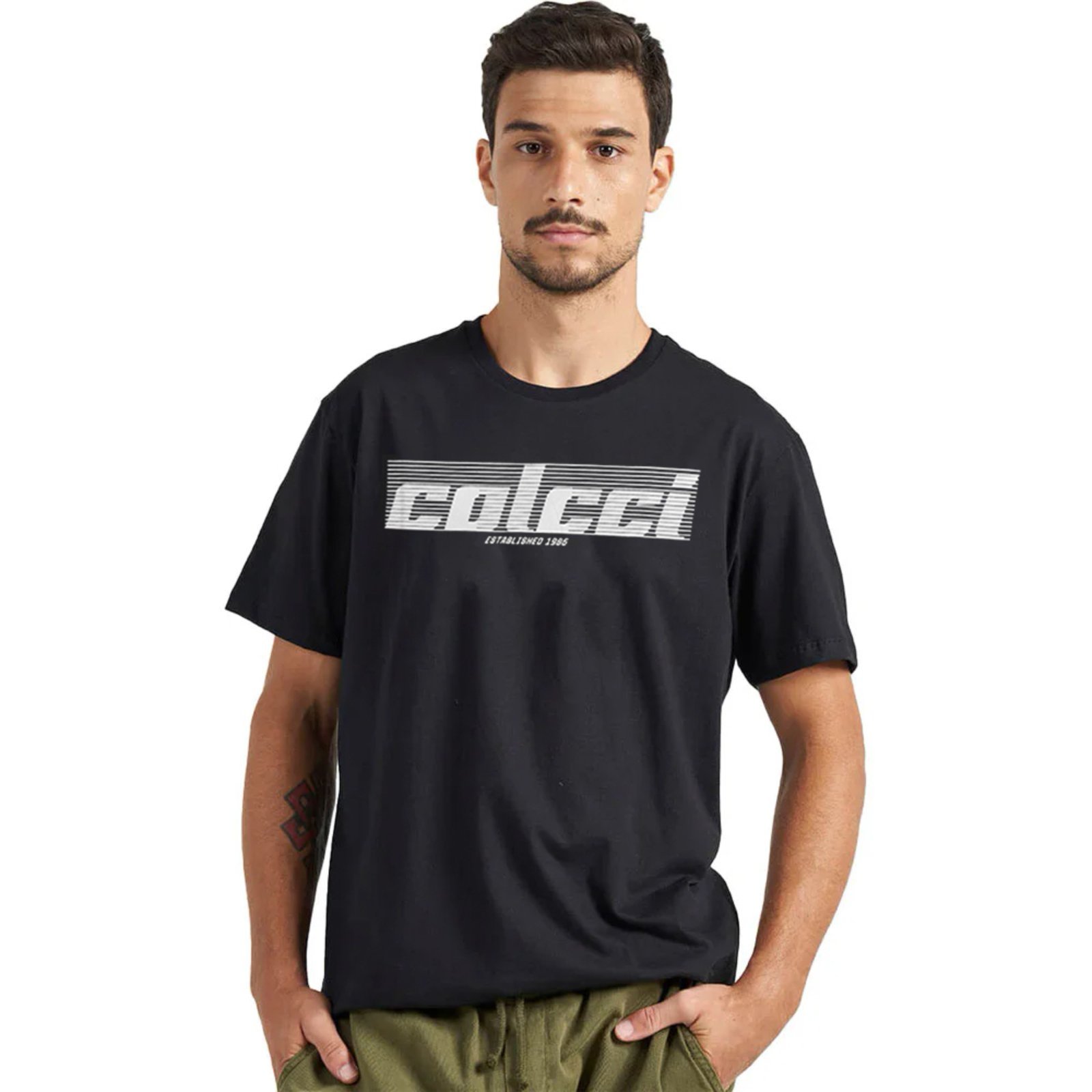 Vista 2 Camiseta Colcci Established Pr26 Masculino preto Colcci preto
