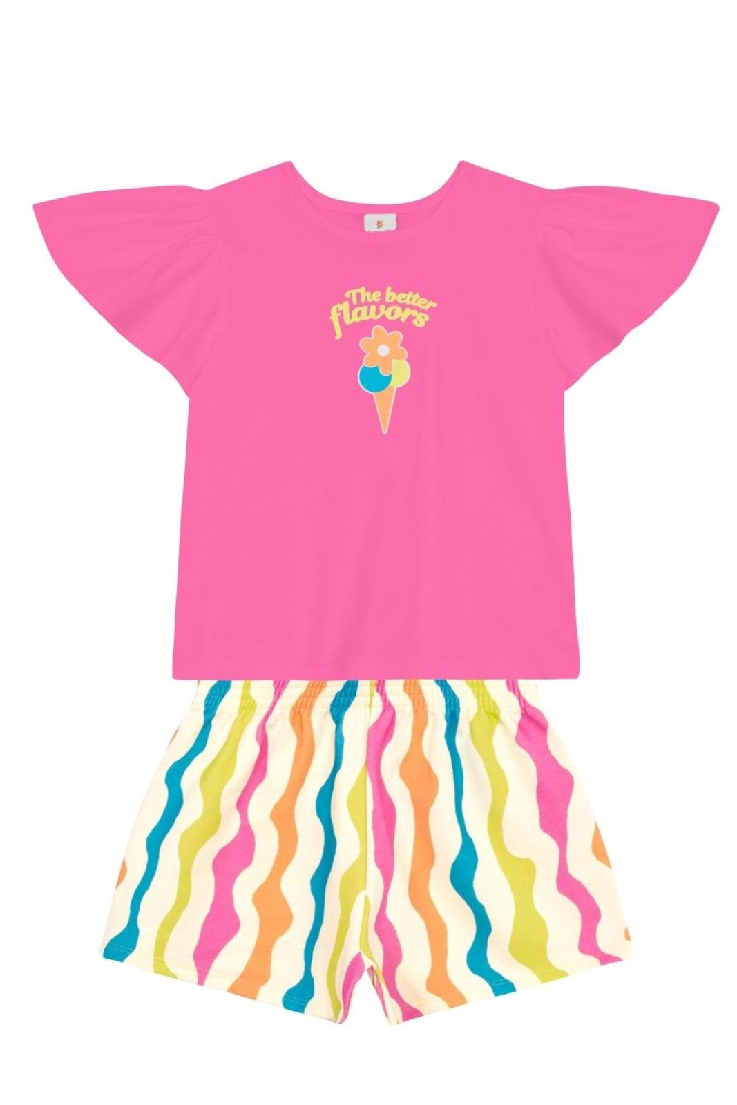 Infantil - Conjunto menina em meia malha Brandili