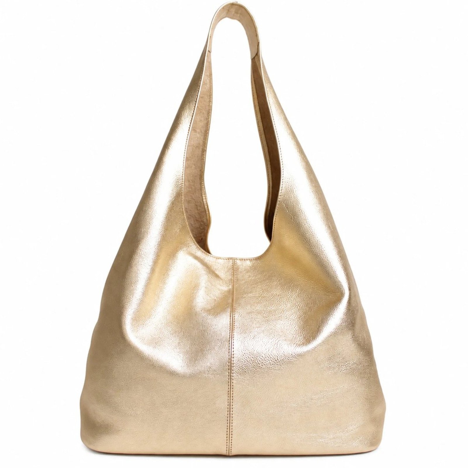 Bolsa Feminina Sack Bag Maxi em Couro Artlux 9074 Ouro