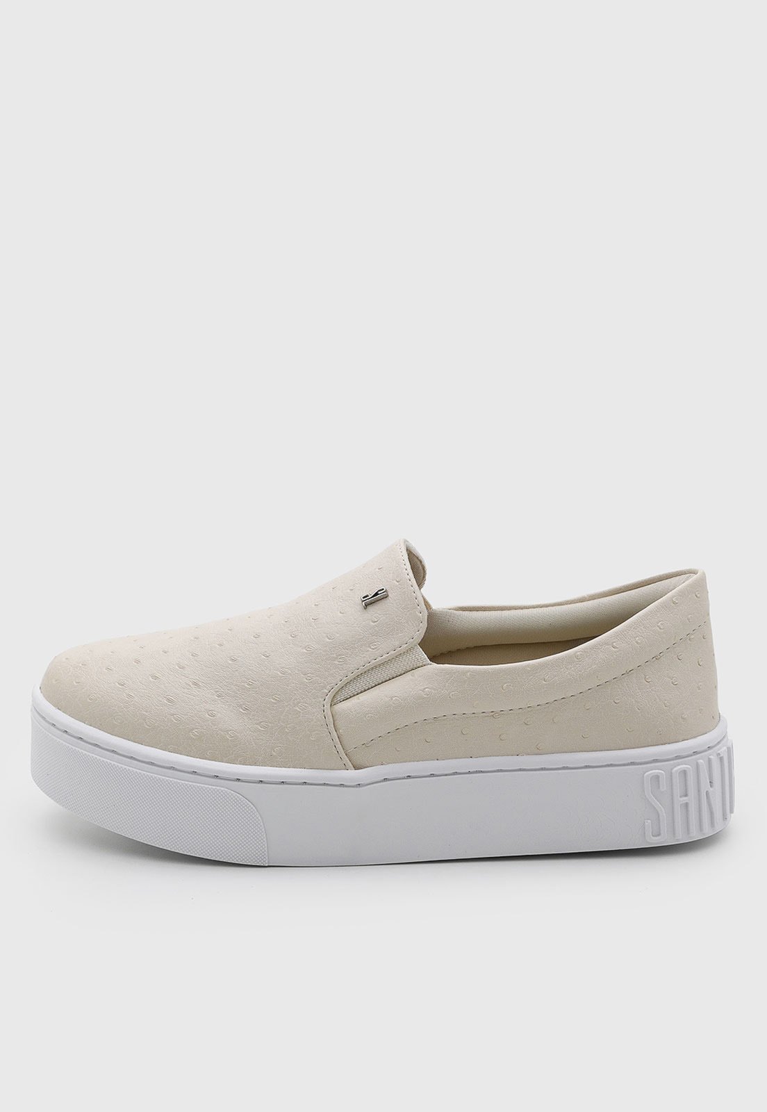 Tênis Feminino Santa Lolla Slip On Off-White