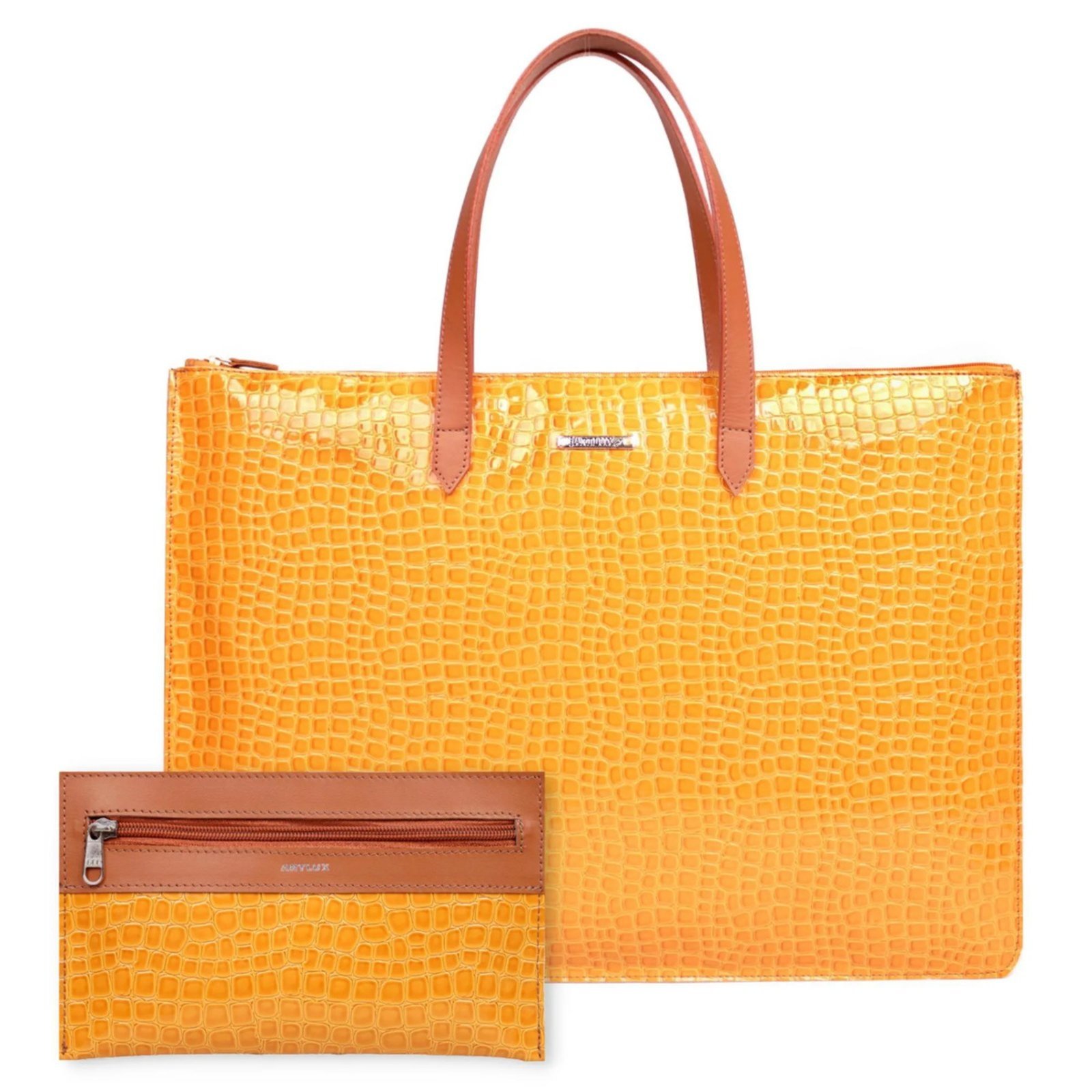 Vista 2 Pasta Maxi Slim para Notebook 17" Artlux Mostarda 1427" amarelo Artlux amarelo