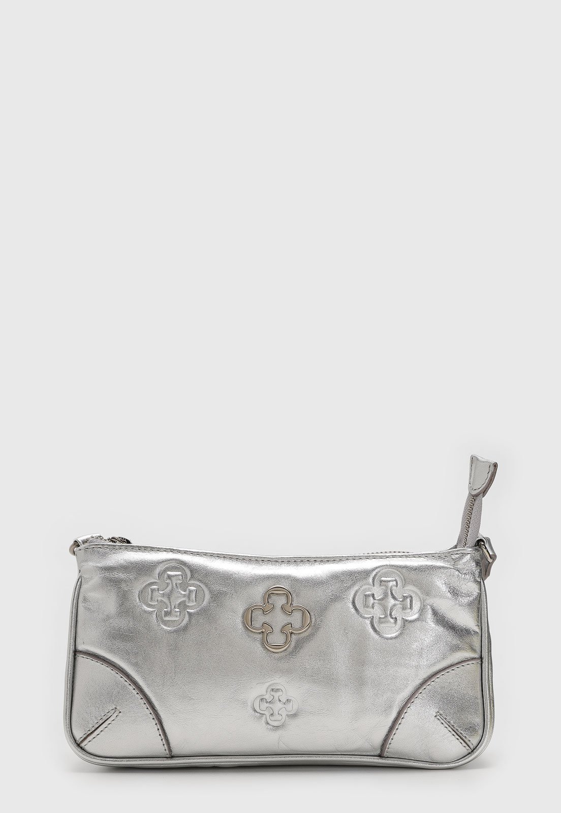 Bolsa Tiracolo Capodarte Metalizado Prata