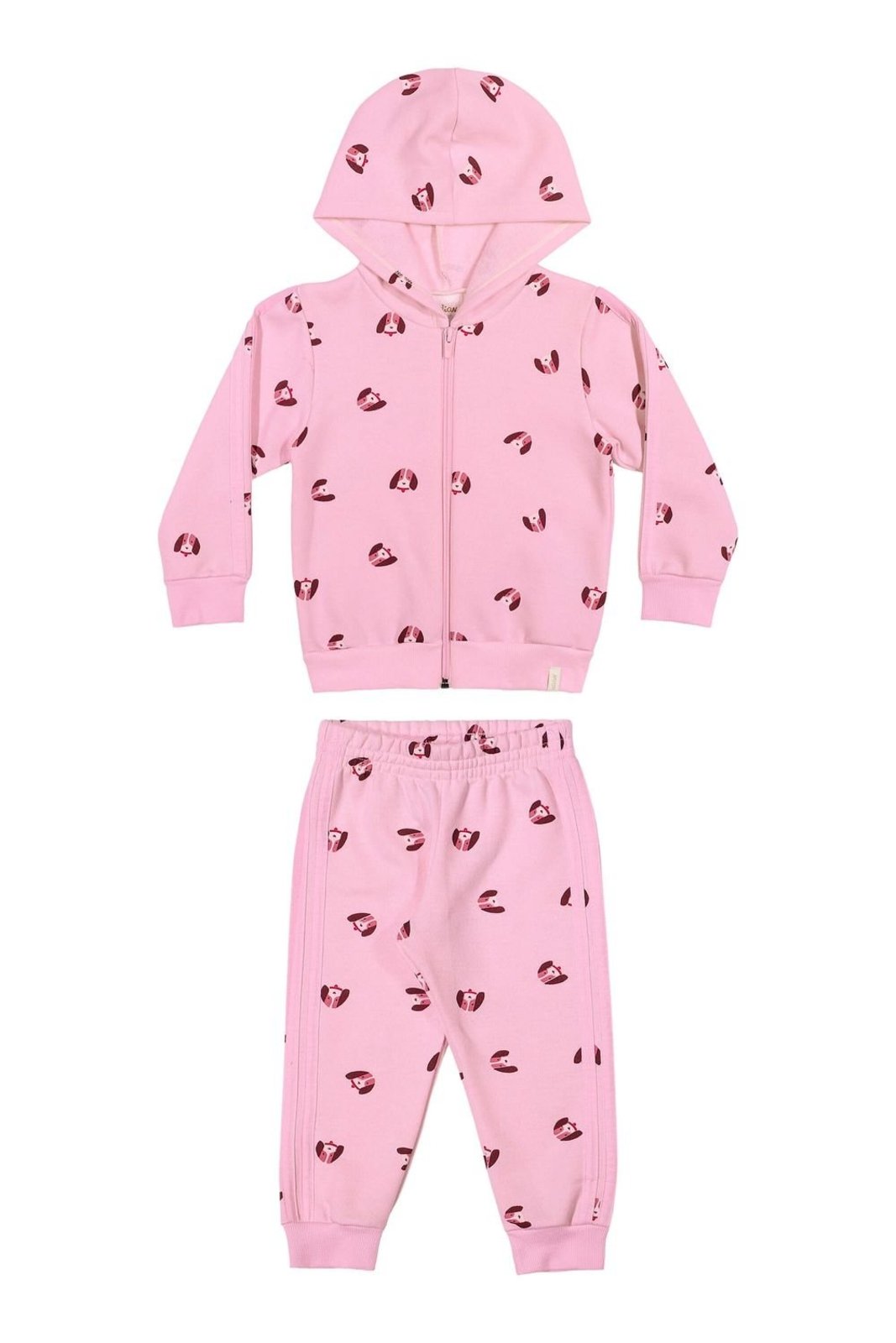 Infantil - Conjunto Menina Moletom Cachorrinhos Elian Rosa