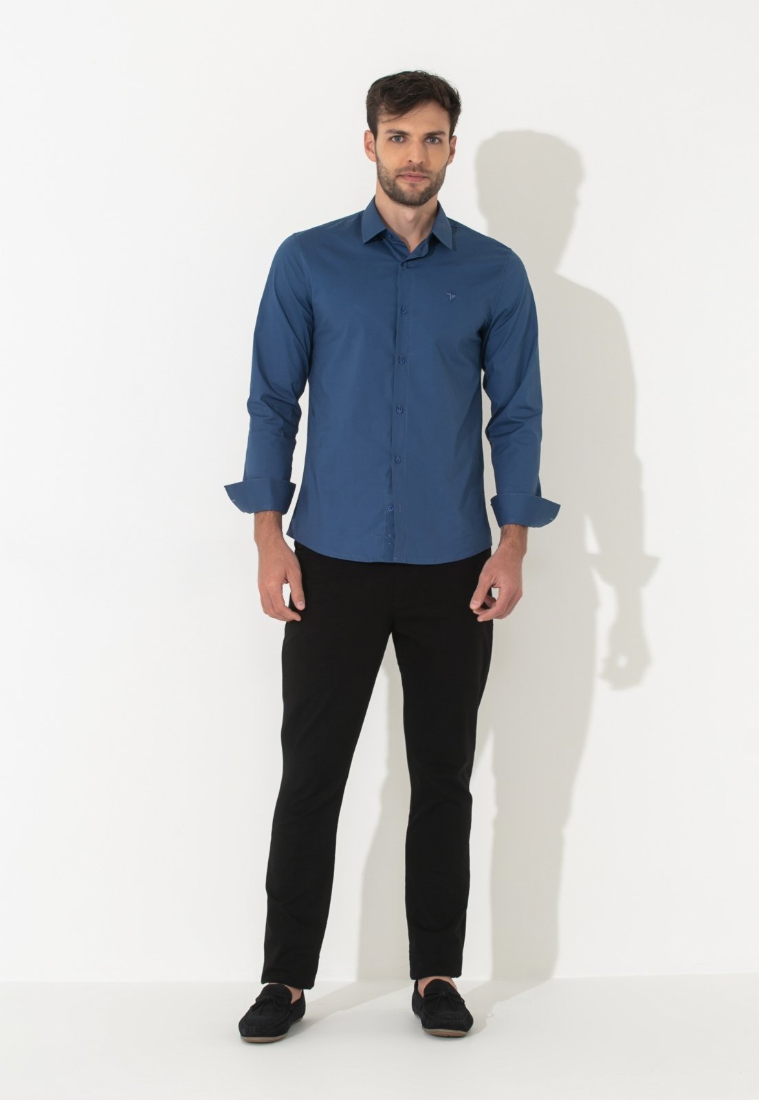 Calça Sarja Traymon Slim 5 Bolsos Preto