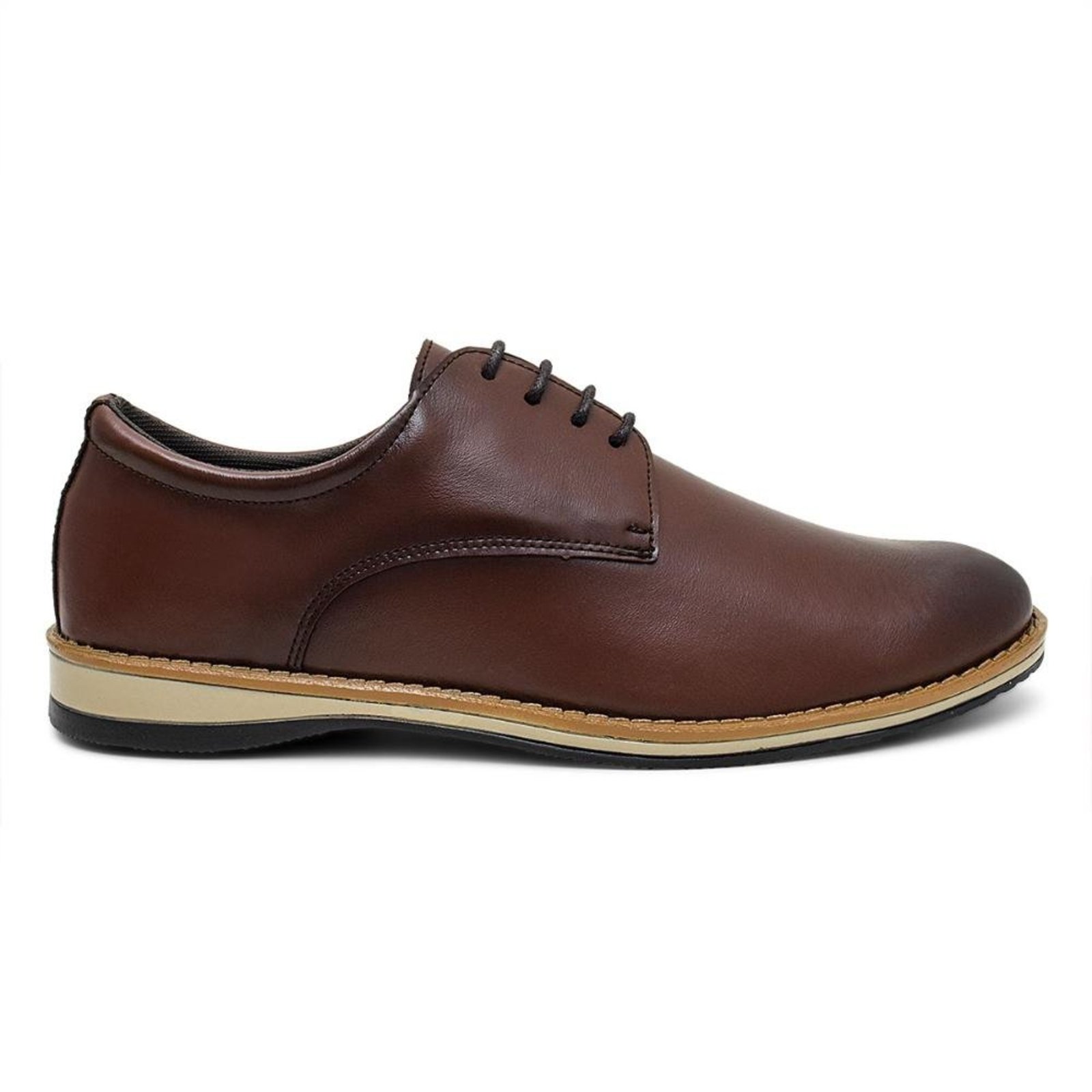 Sapato Oxford Casual Masculino Conforto Marrom 37 Marrom