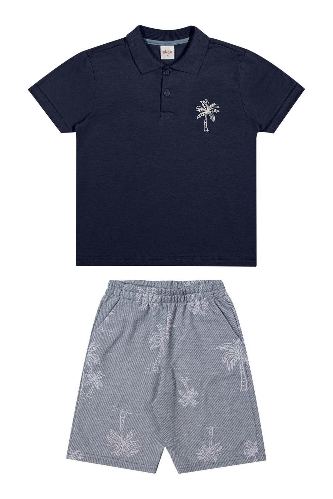 Infantil - Conjunto Polo Menino Coqueiros Elian Azul