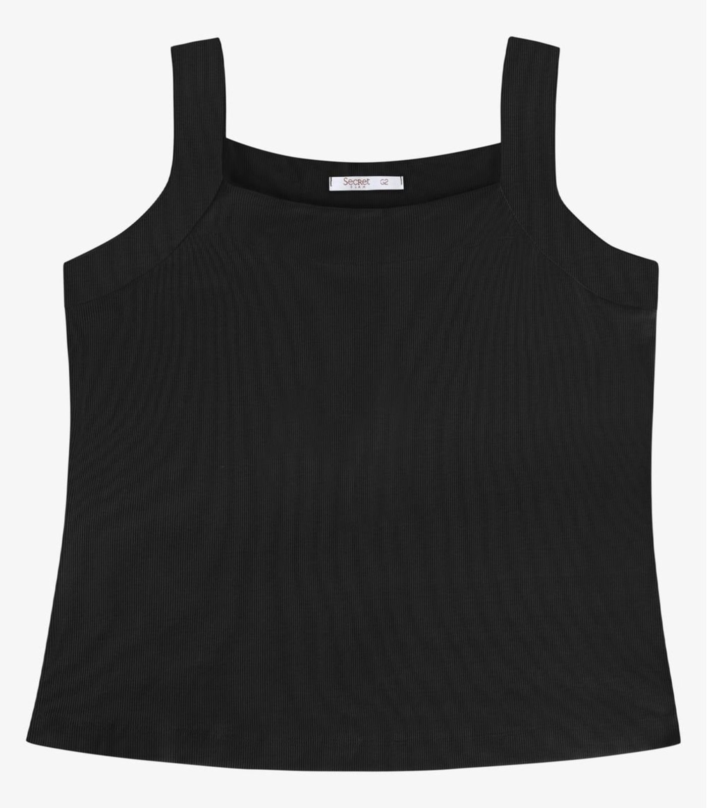 Regata Feminina Ribana Decote Reto Secret Glam Preto