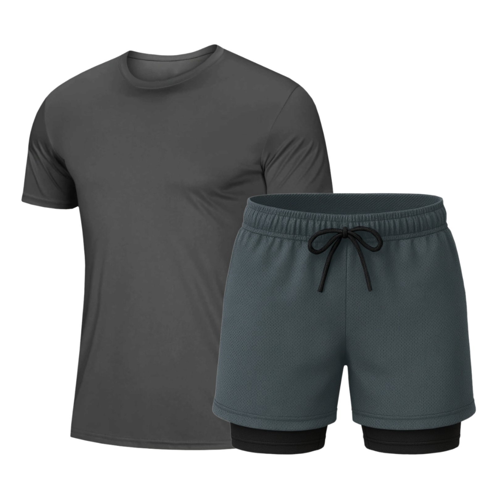 Conjunto Masculino Camiseta Dryfit e Short Térmico Liso