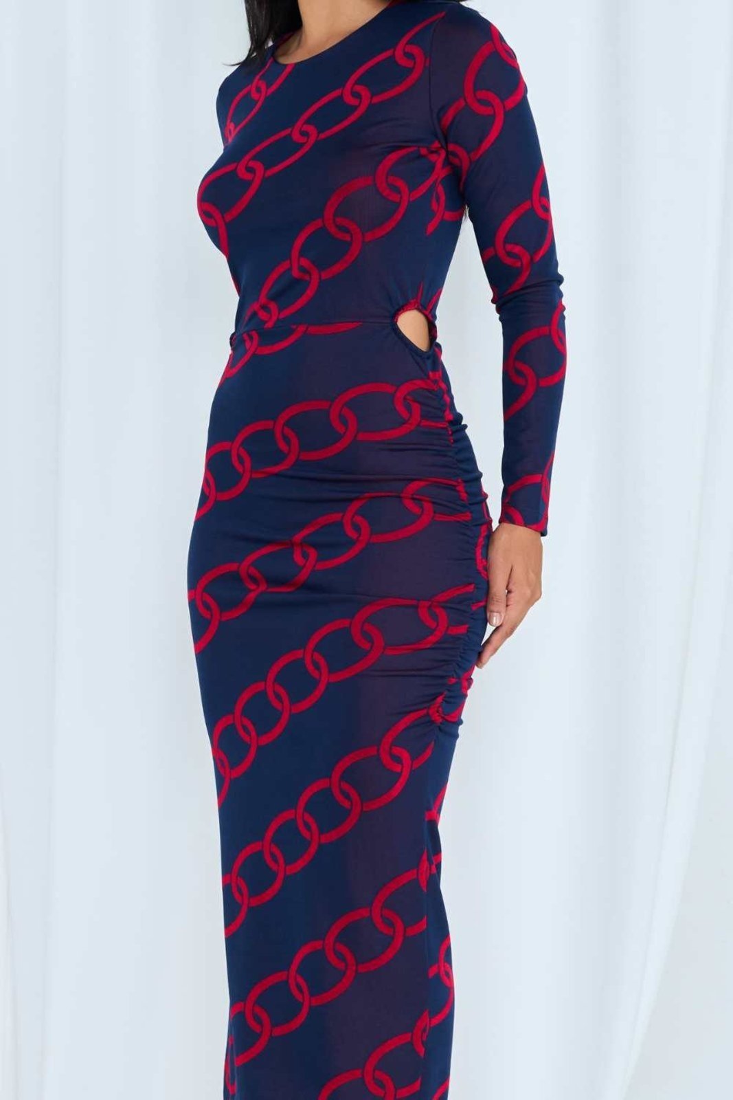 Vestido Vanibele Midi Azul Marinho