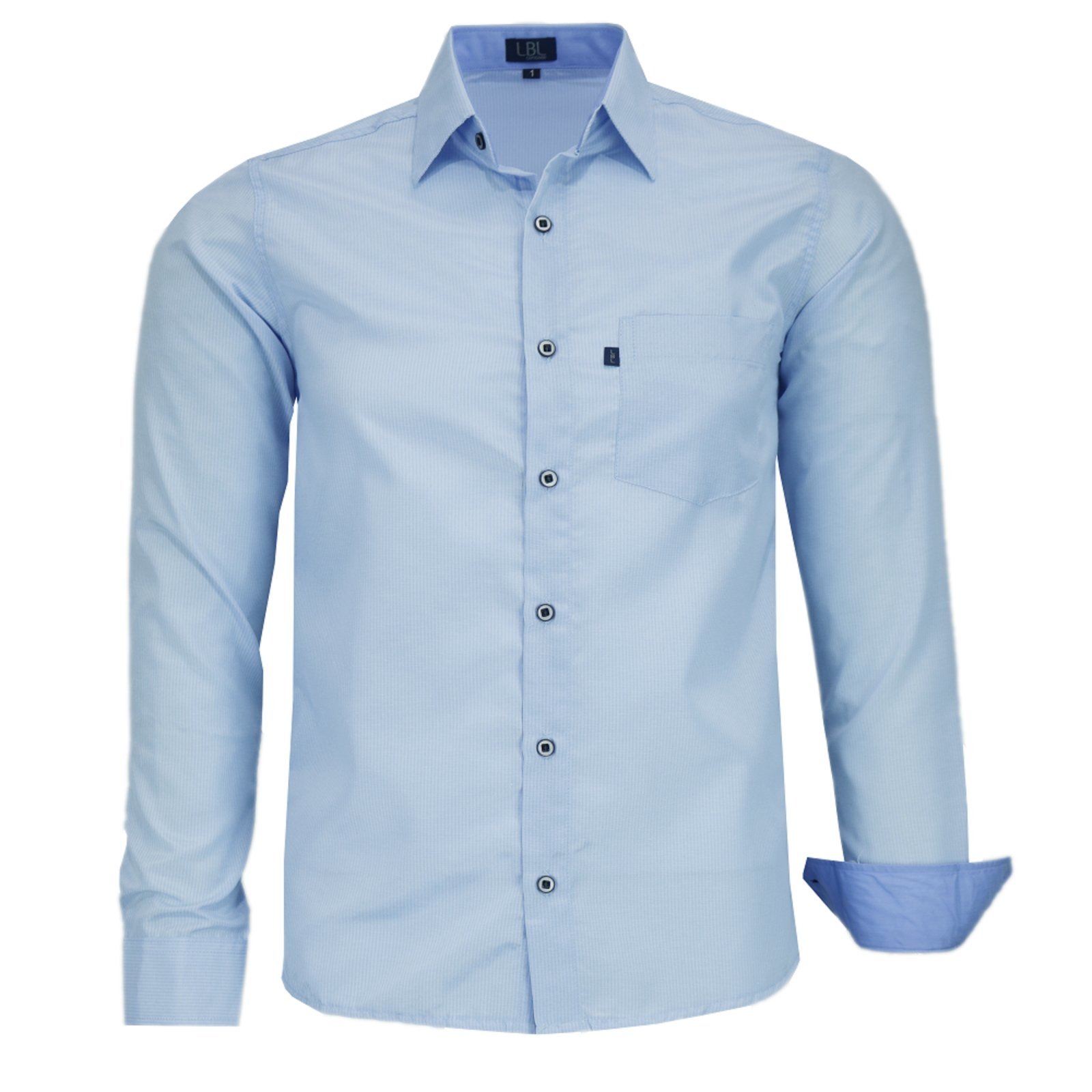 Camisa Social Manga Longa Com Listra Original Amil Cor 3