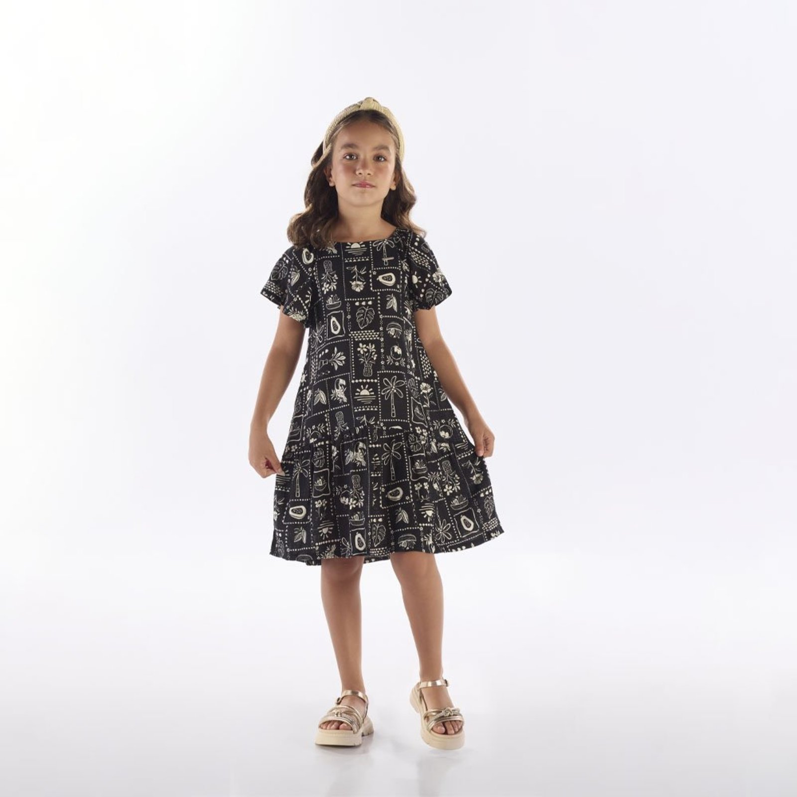 Infantil - Vestido Preto Pulla Bulla Menina - 53420-1124