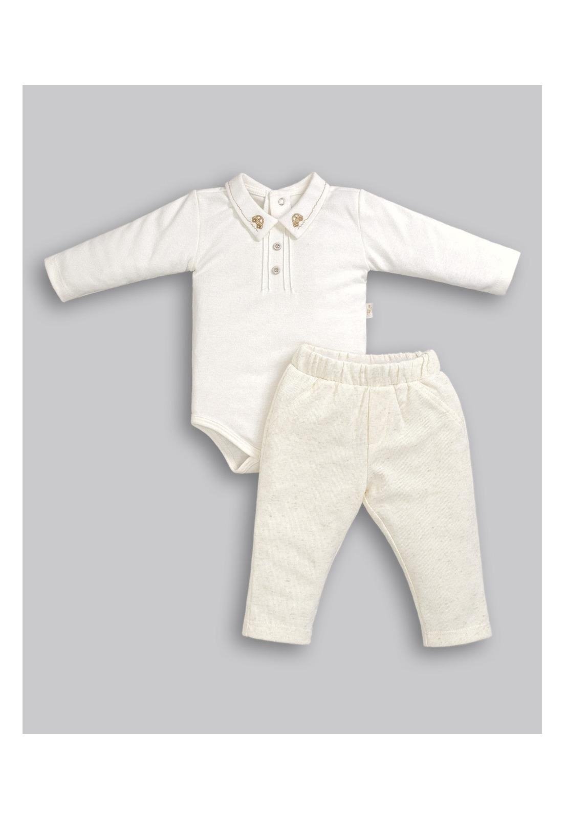 Infantil - Conjunto Body Off Calça Anjos Baby G Off-white