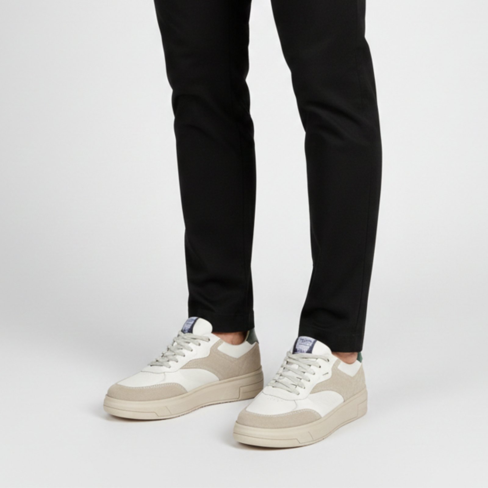 Tênis Masculino Dream Ferracini Off White Couro Solado Bege Branco