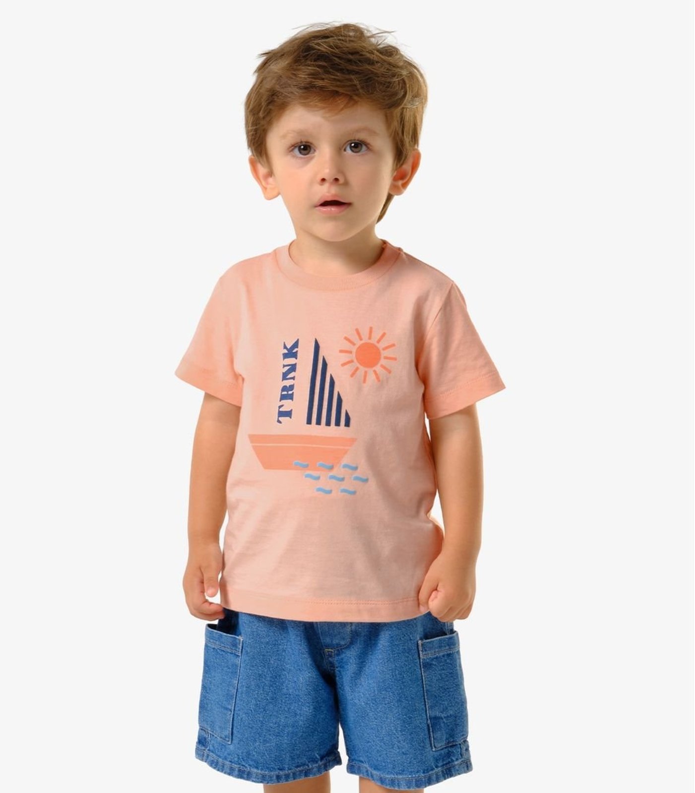 Infantil - Conjunto Camiseta Com Bermuda Trick Nick Rosa
