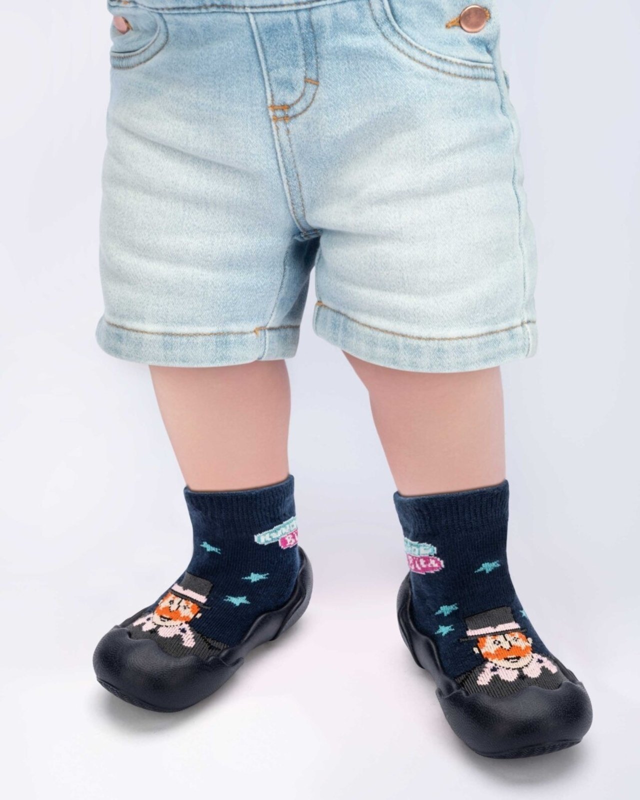 Vista 3 Infantil - Meia com Sola Masculina de Grendene Mundo Bita Friendship GRENDENE KIDS azul GRENDENE KIDS azul