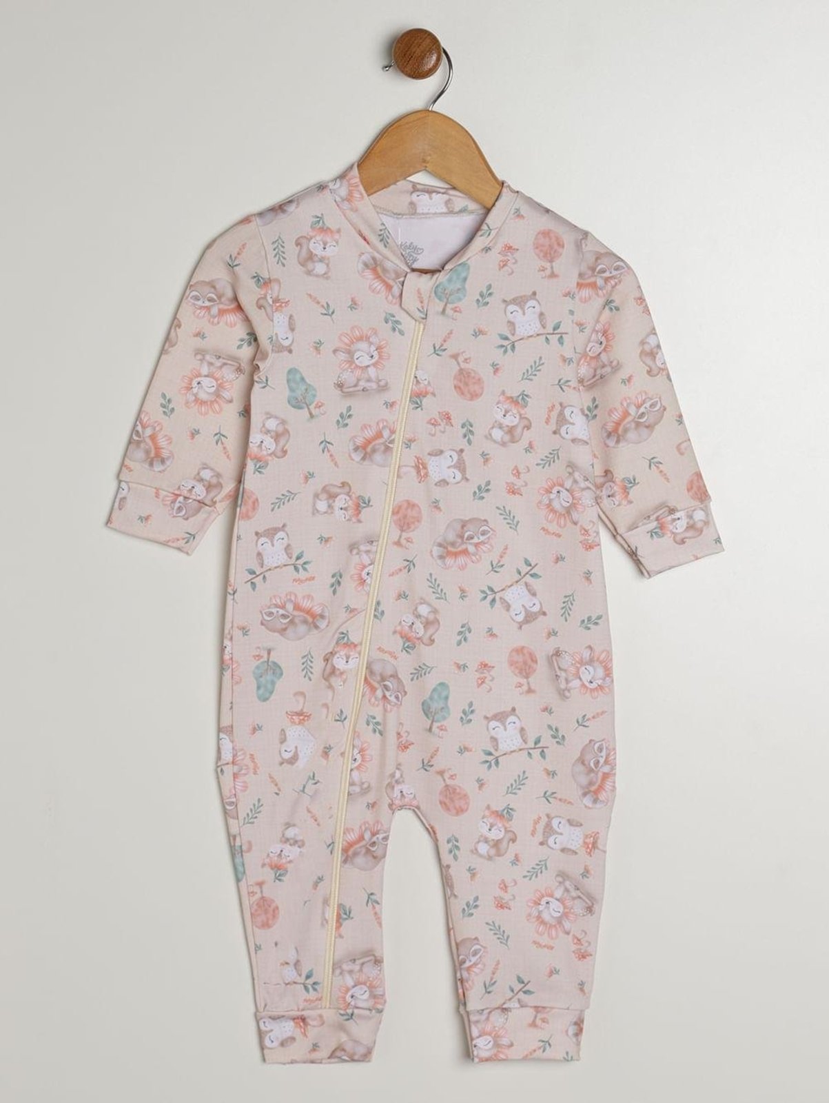 Infantil - Macacão Felpado Para - BEGE