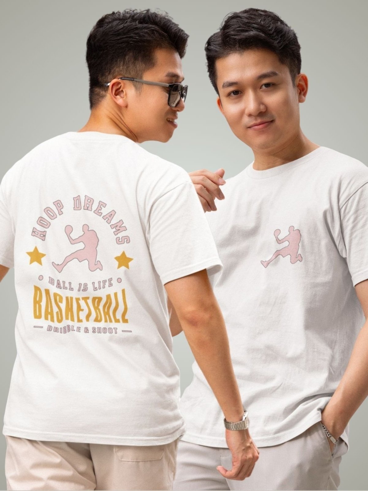 Camiseta Masculina GuGi Hoop Dreams Basquete Branco