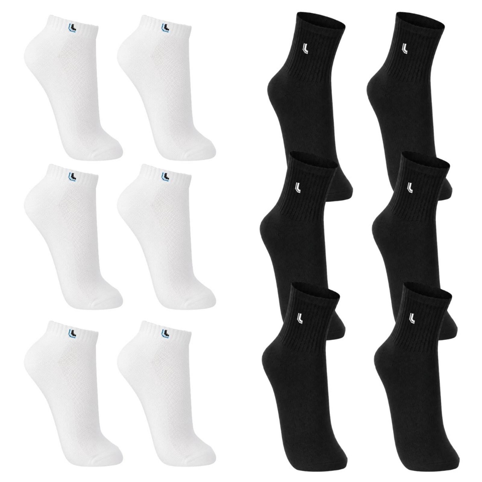 Kit 6 Pares Meias Lupo Masculinas Cano Curto e Invisível Confortáveis