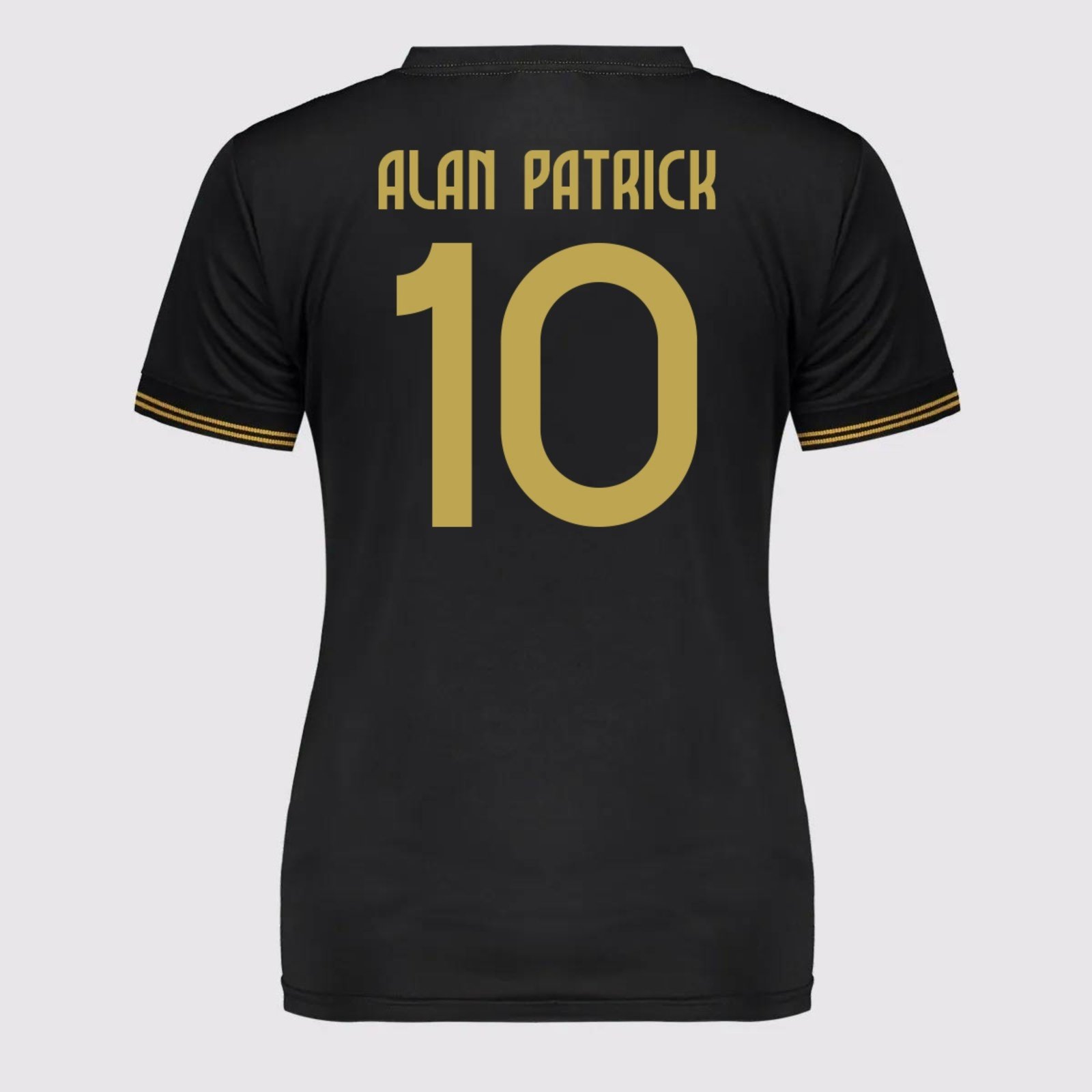 Camisa Internacional Feminina Preta e Dourada 10 Alan Patrick