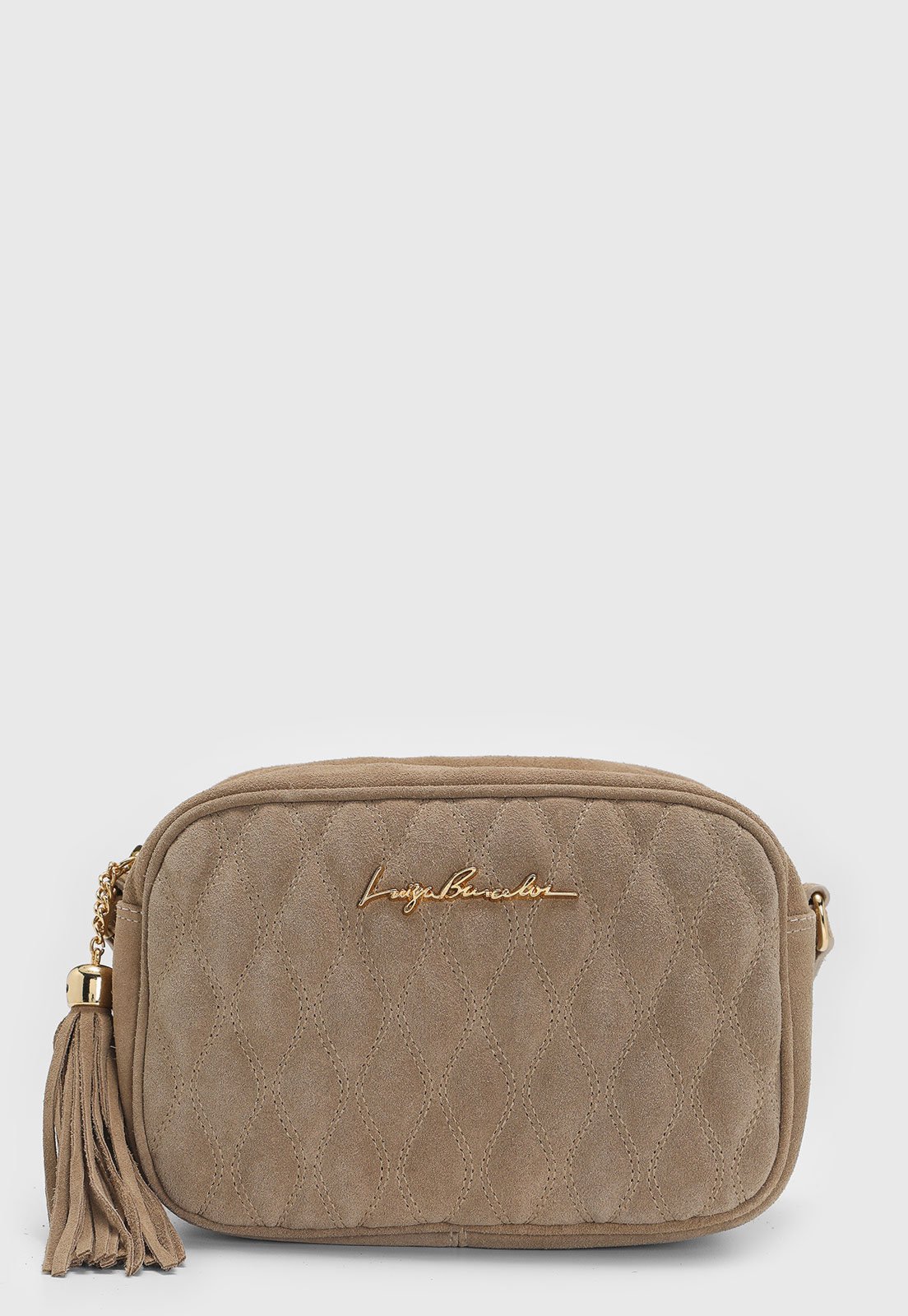 Bolsa Pequena Luiza Barcelos Matelassada Bege