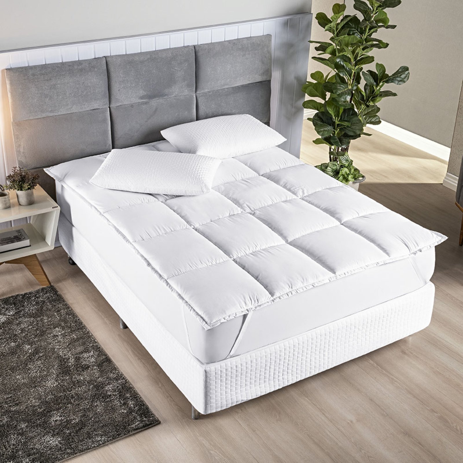 Protetor Colchão Padrão Confort Pillow Enchimento Siliconado