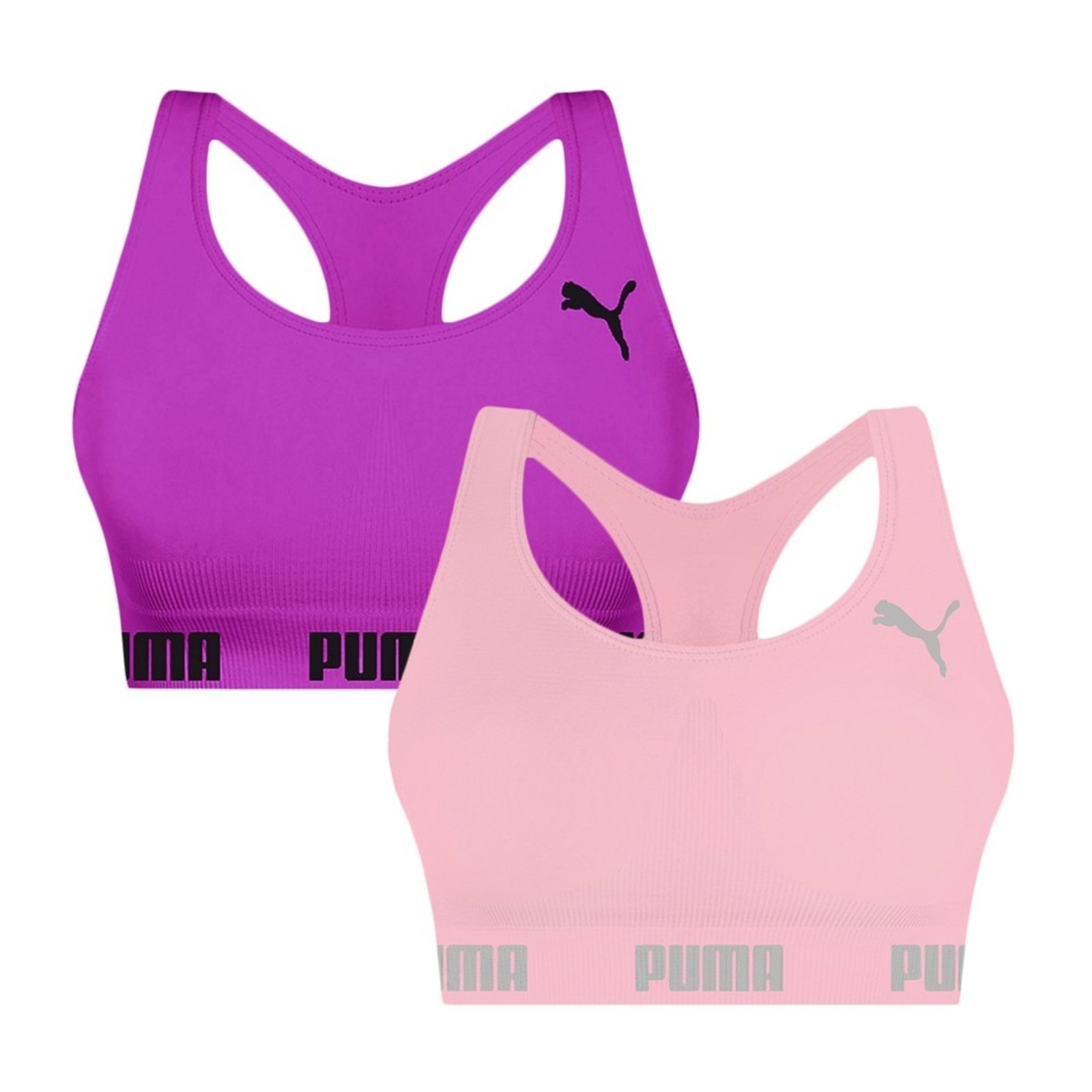 Kit 2 Tops Puma Nadador Sem Costura Feminino