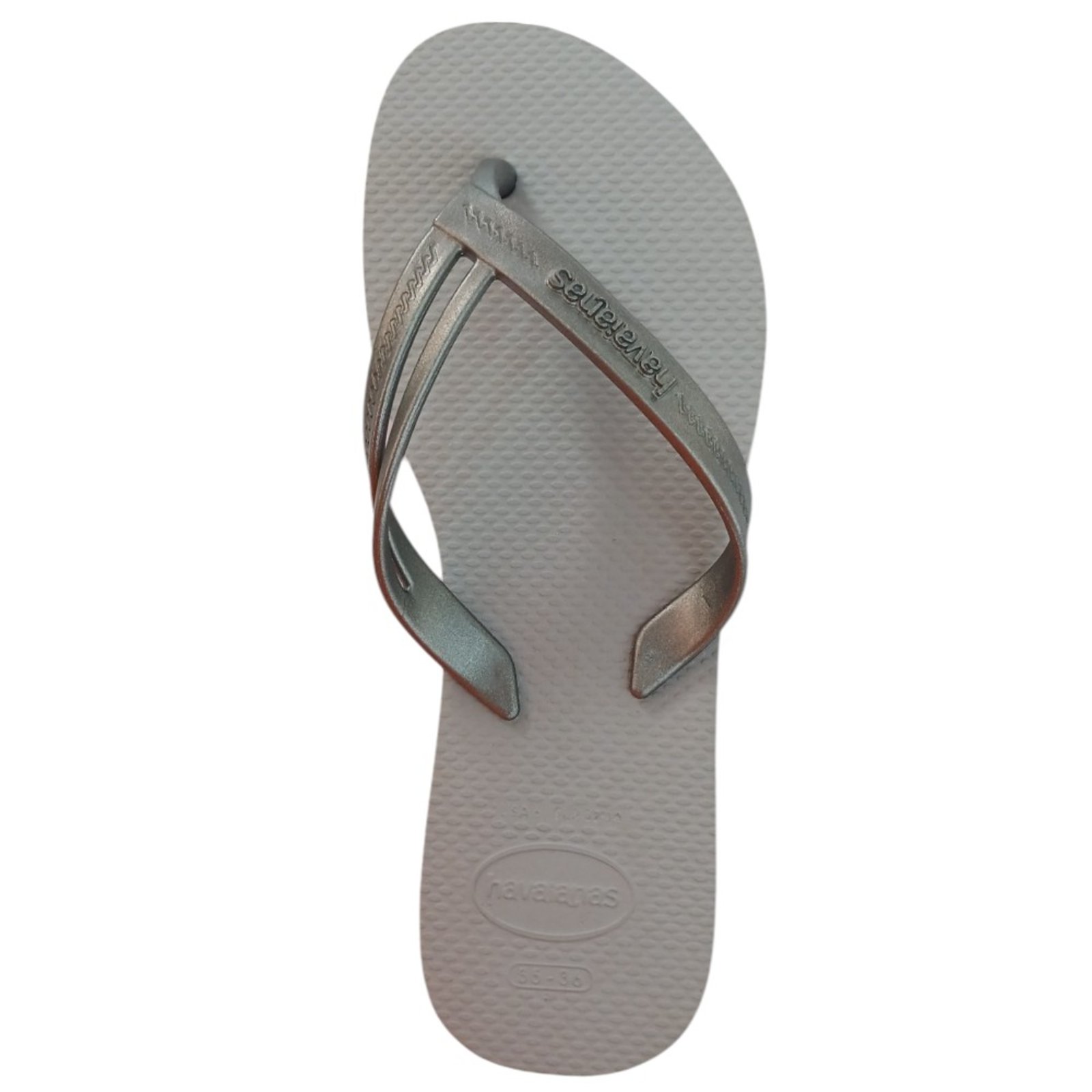 Vista 3 Chinelo Feminino Havaianas Elegance cinza Havaianas cinza