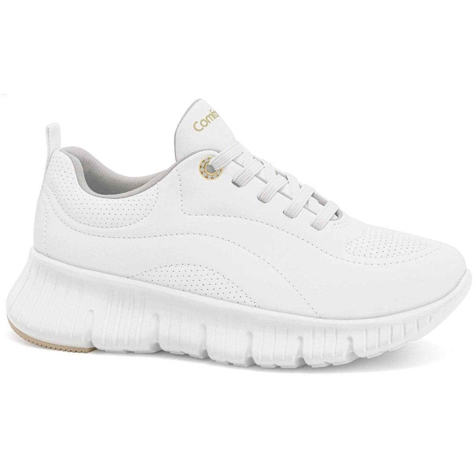 Tênis Feminino Casual Leve Macio Comfortflex 2650403-Branco