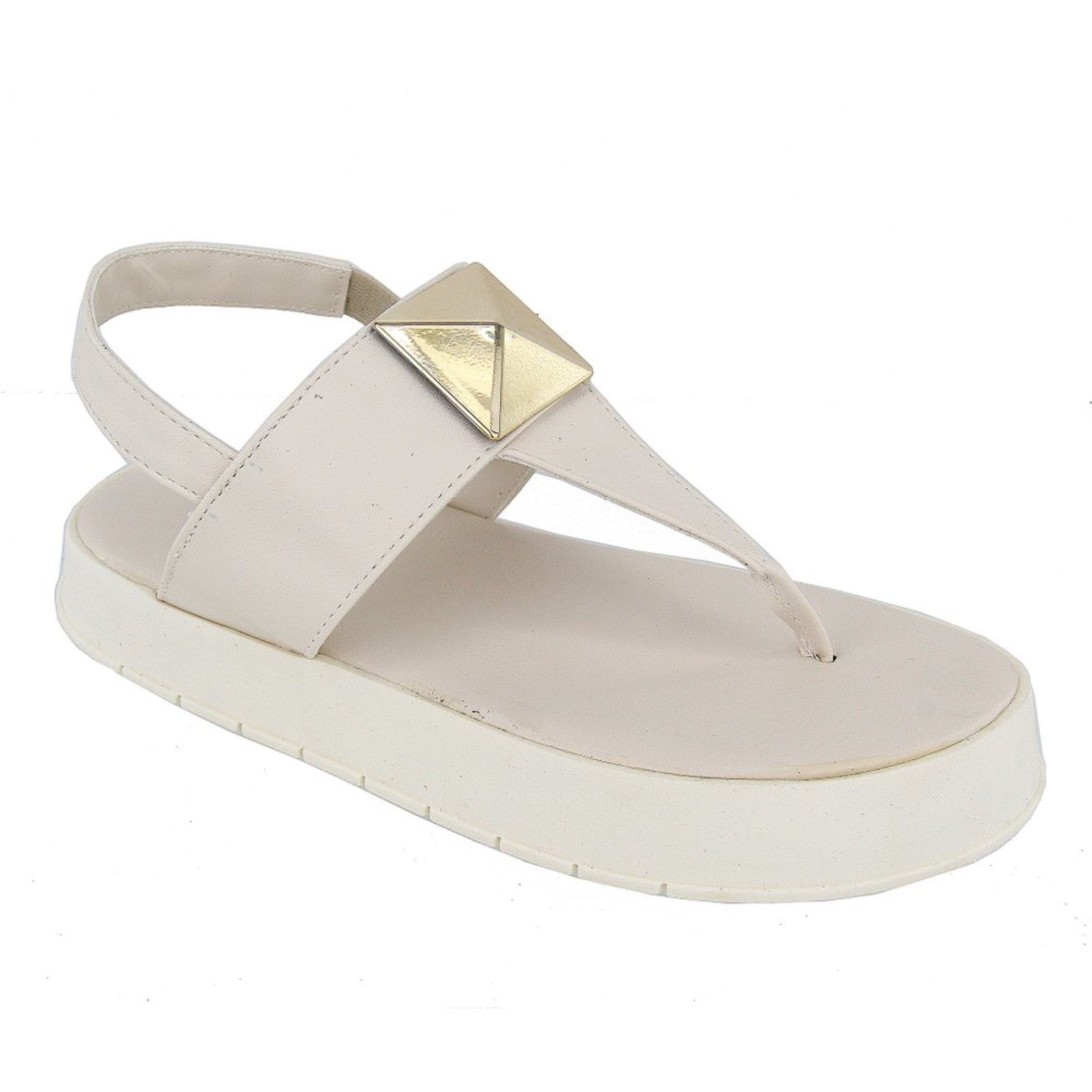 Papete Sandalia Plataforma Sola Alta Off White Kuento Shoes