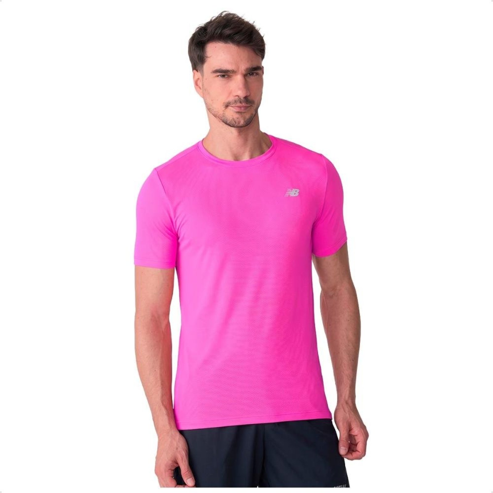 Camiseta New Balance Sport Essentials Masculina Rosa