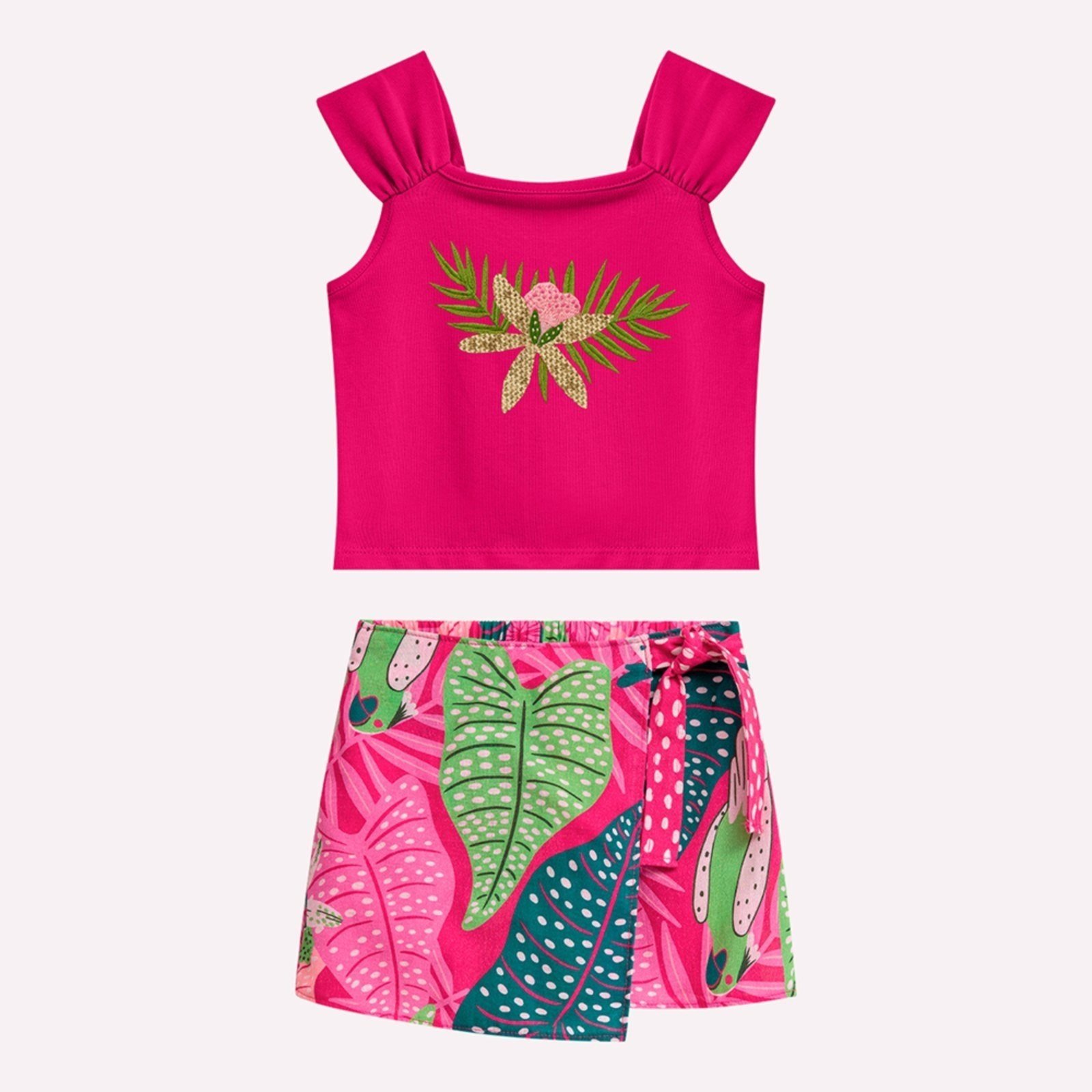 Infantil - Conjunto Menina Bordado Nanai