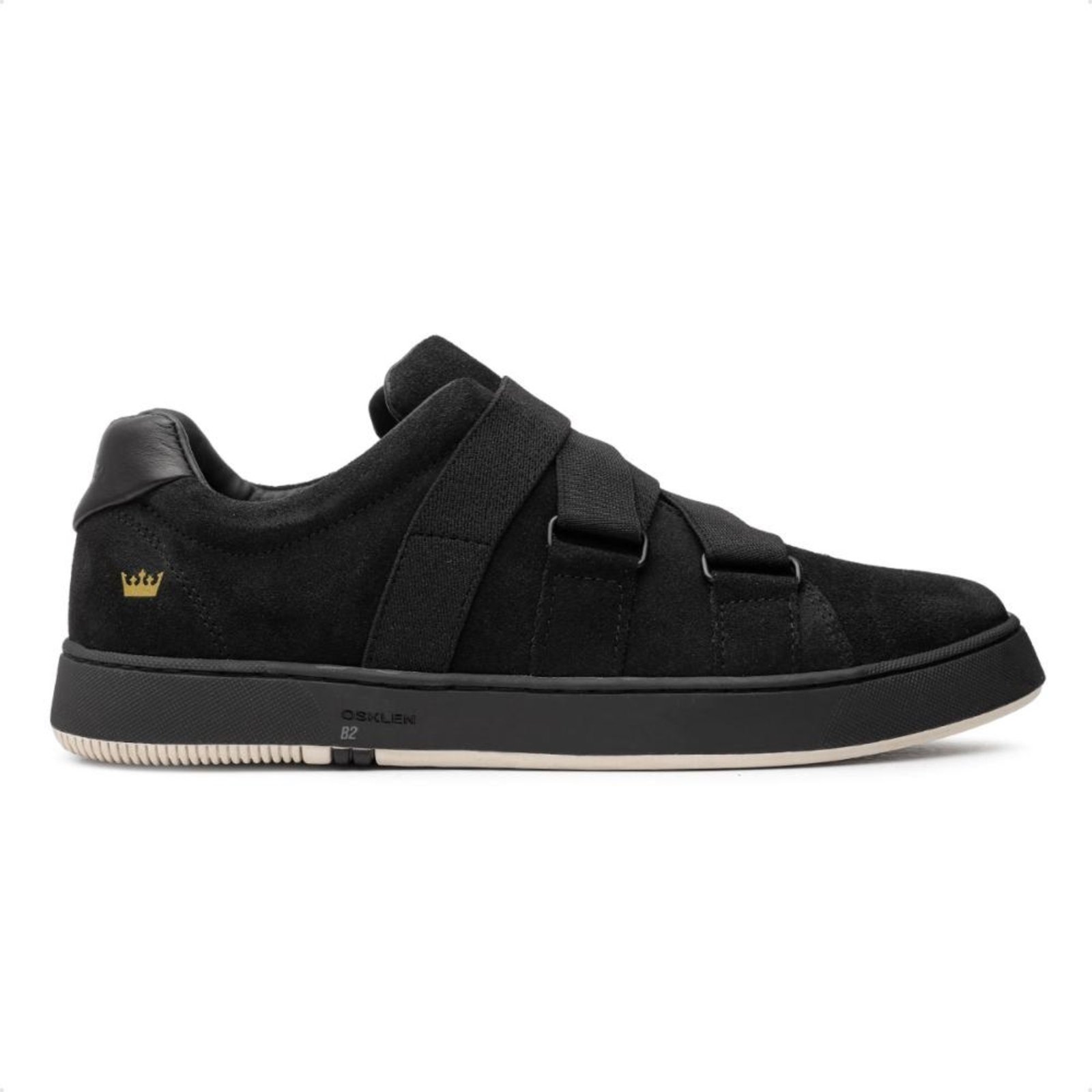 Vista 2 Tênis Osklen Soho Camurça Elástico Masculino preto Osklen preto