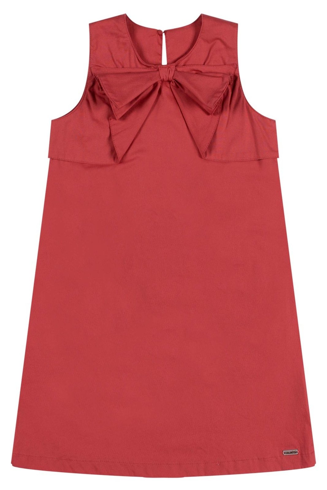 Infantil - Vestido Menina Tricoline Laço Colorittá Vermelho
