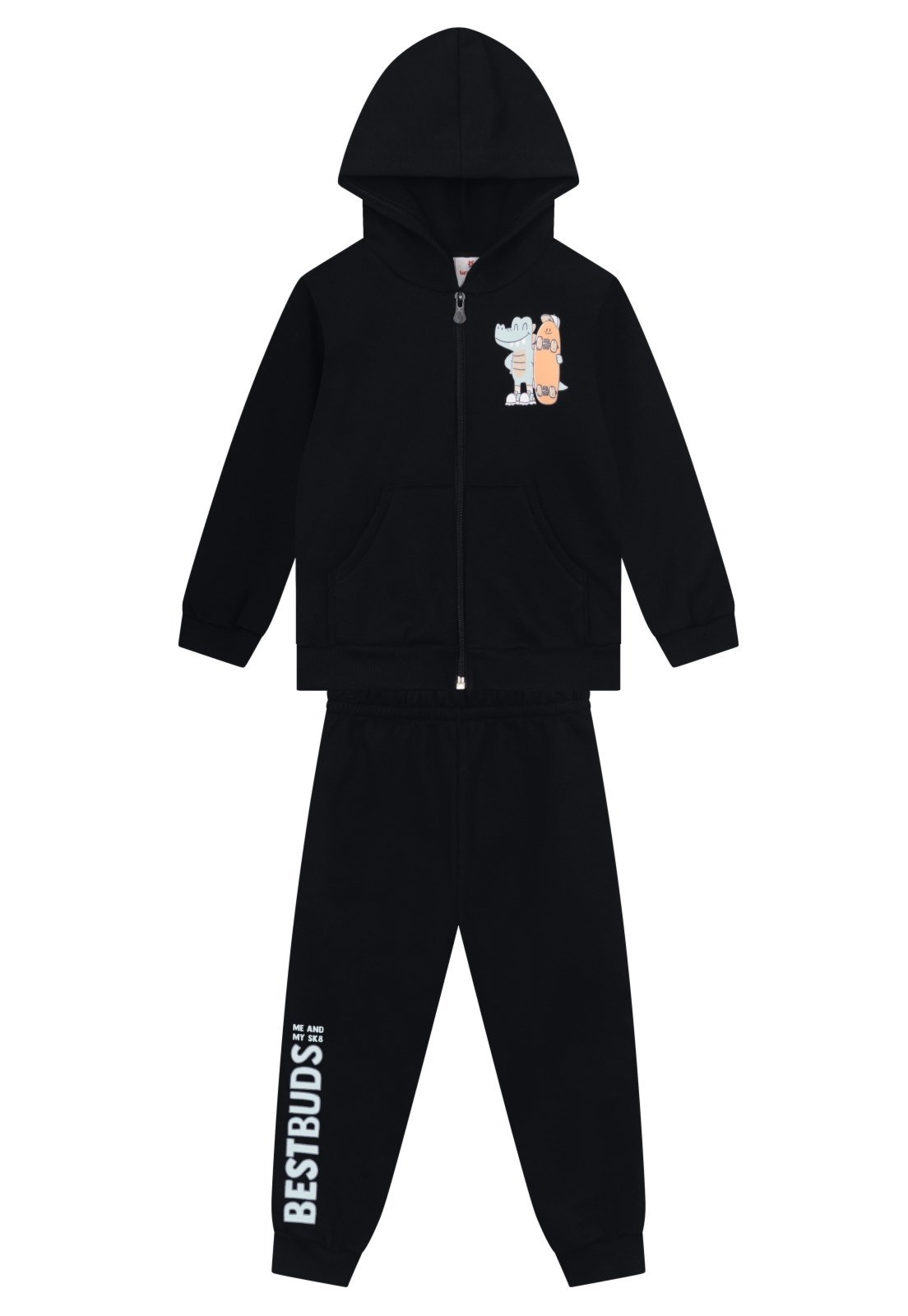 Infantil - Conjunto menino em moletom de jacaré Brandili