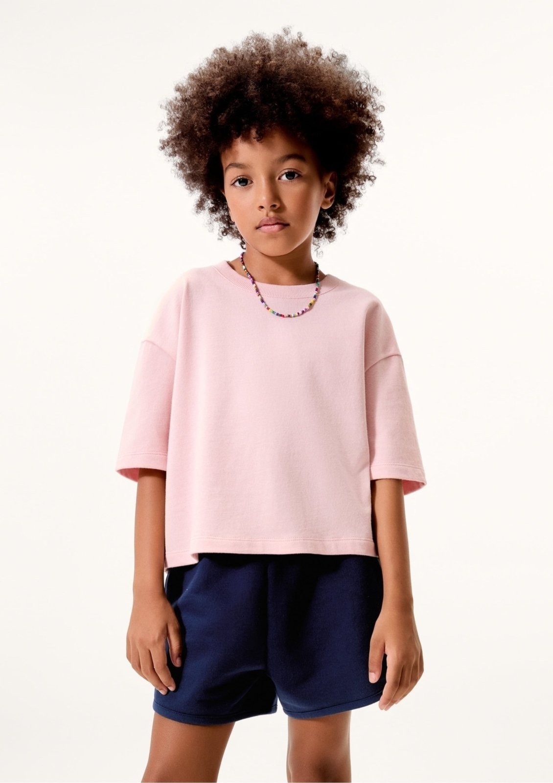 Infantil – Blusa Menina Oversized Em Malha Binada Hering