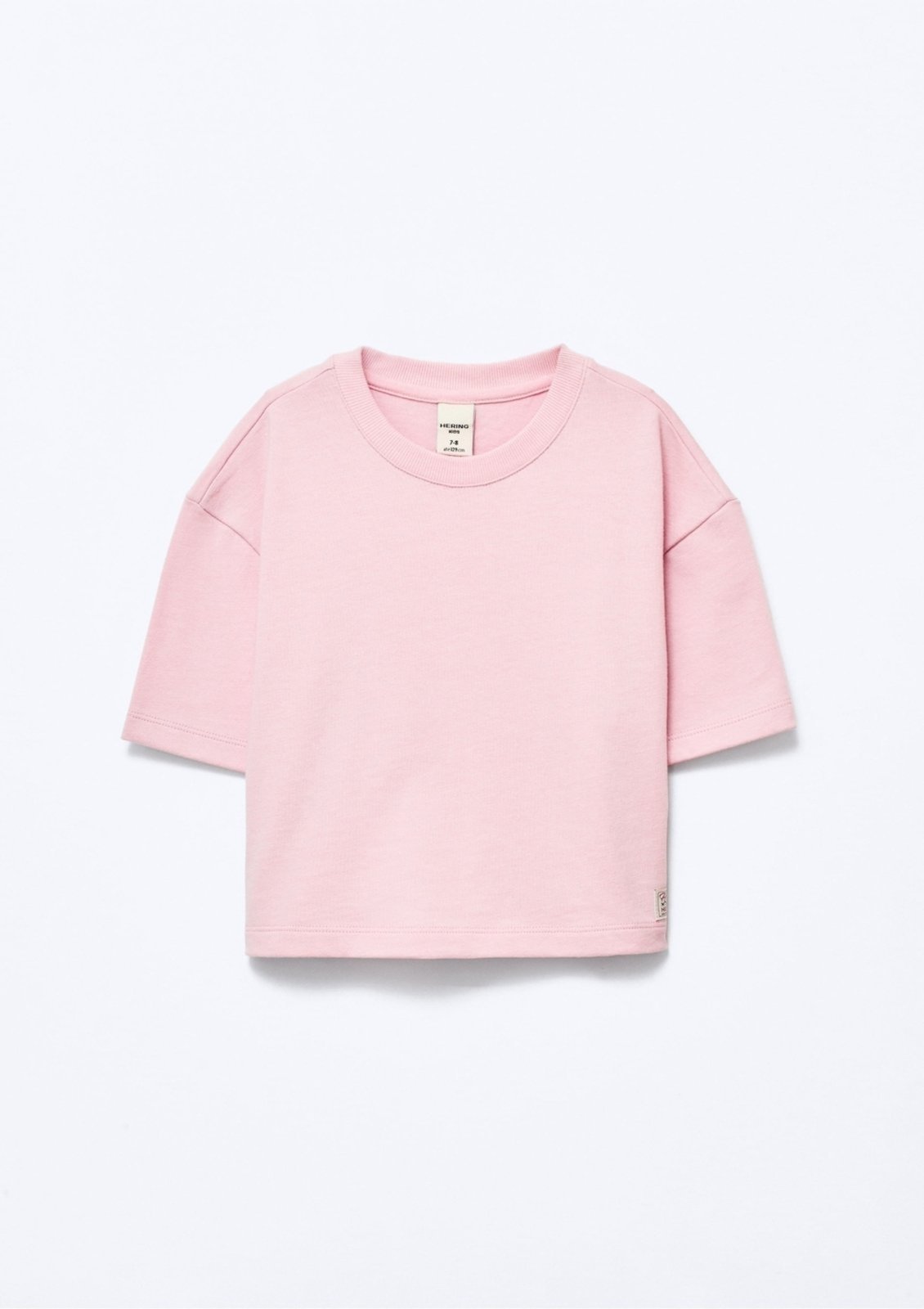 Vista 3 Infantil - Blusa Menina Oversized Em Malha Binada Hering Hering Kids rosa Hering Kids rosa