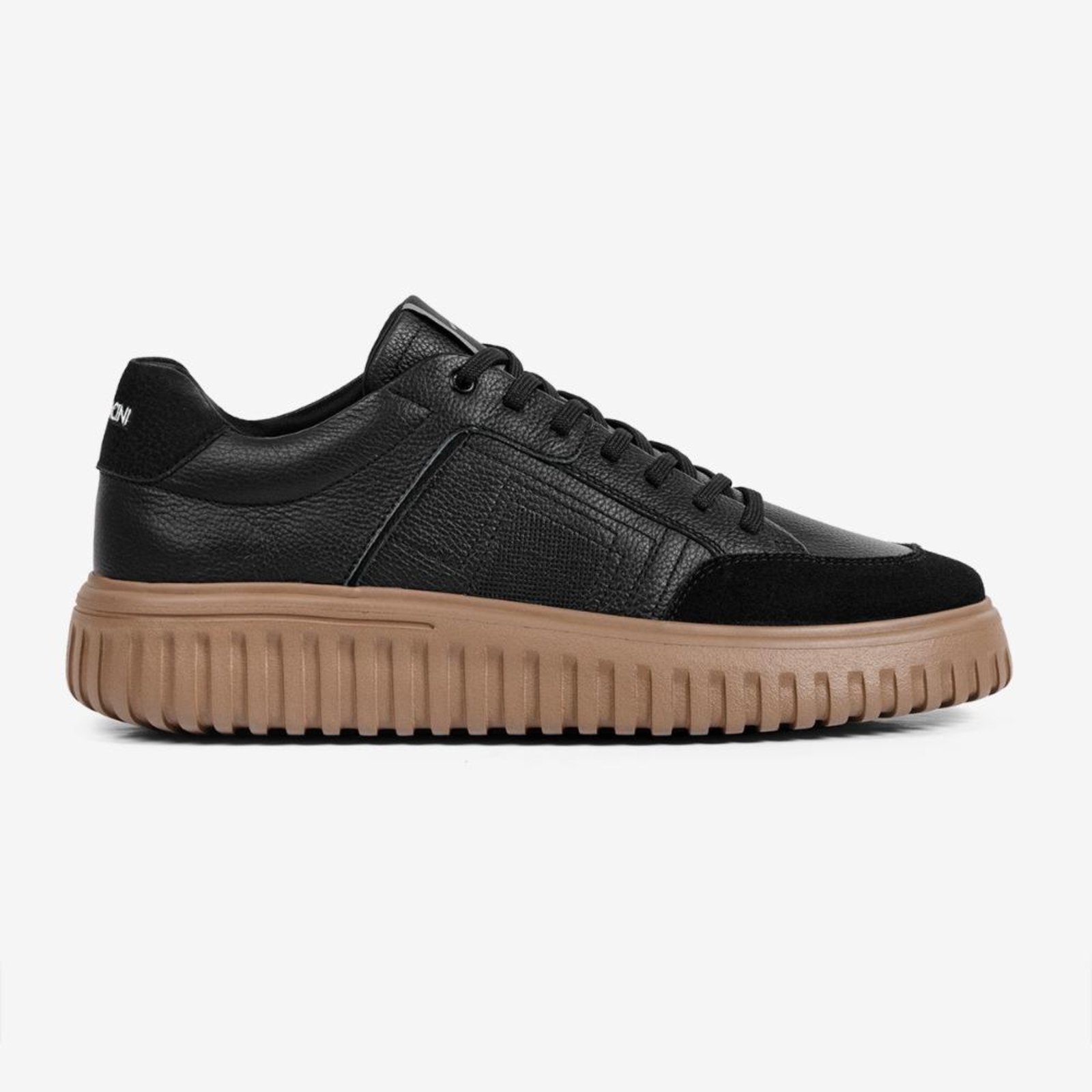 Tênis Ferracini Still Masculino Couro Preto Solado Alto Preto