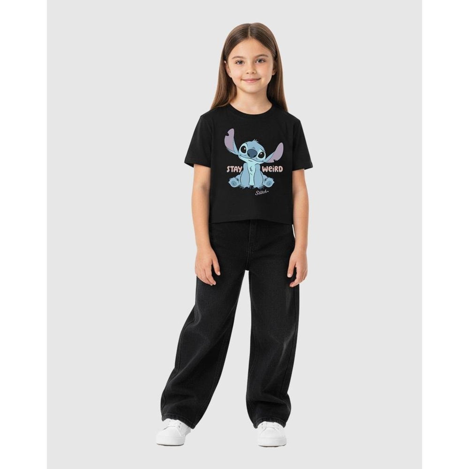 Infantil - Blusa Menina Manga Curta Estampa Especial Stitch Disney Malwee