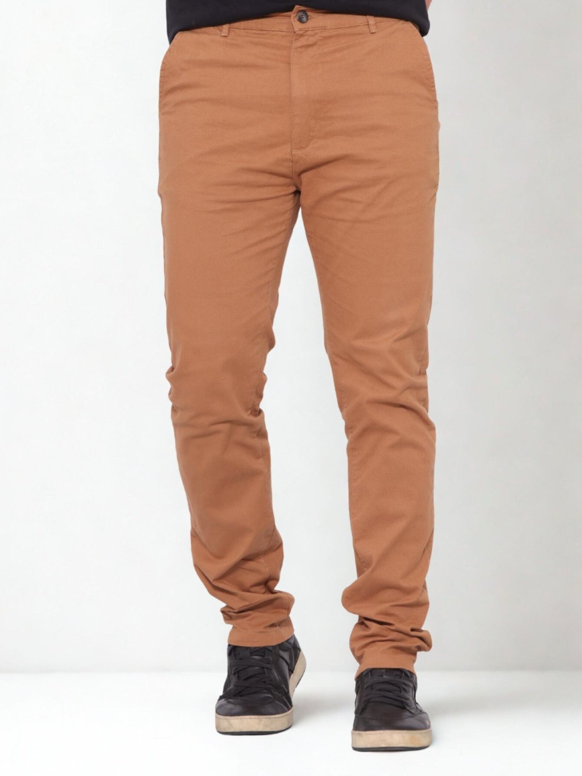 Calça Sarja Reduzy Sarja Alfaiataria Slim Chino Caramelo