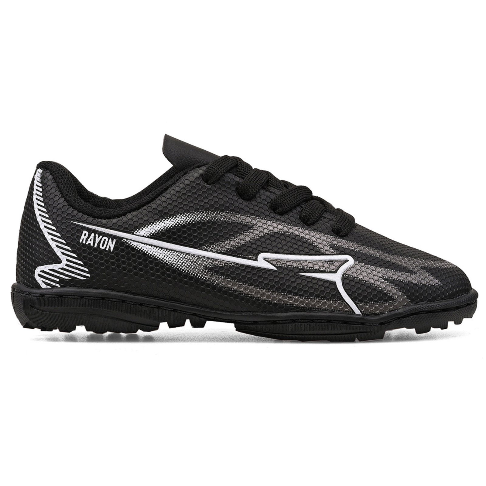 Vista 2 Infantil - Chuteira Futebol Society Meninos Grama Sintética CALCADOS LGHT LIGHT preto CALCADOS LGHT LIGHT preto