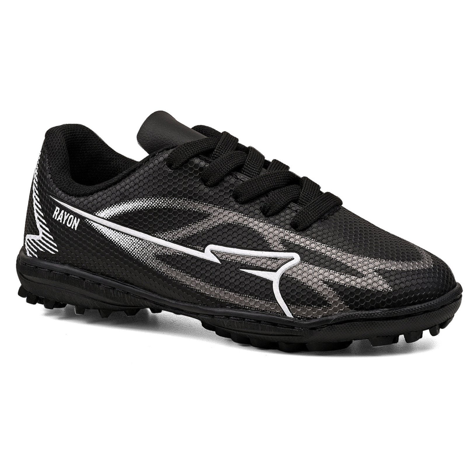 Vista 3 Infantil - Chuteira Futebol Society Meninos Grama Sintética CALCADOS LGHT LIGHT preto CALCADOS LGHT LIGHT preto