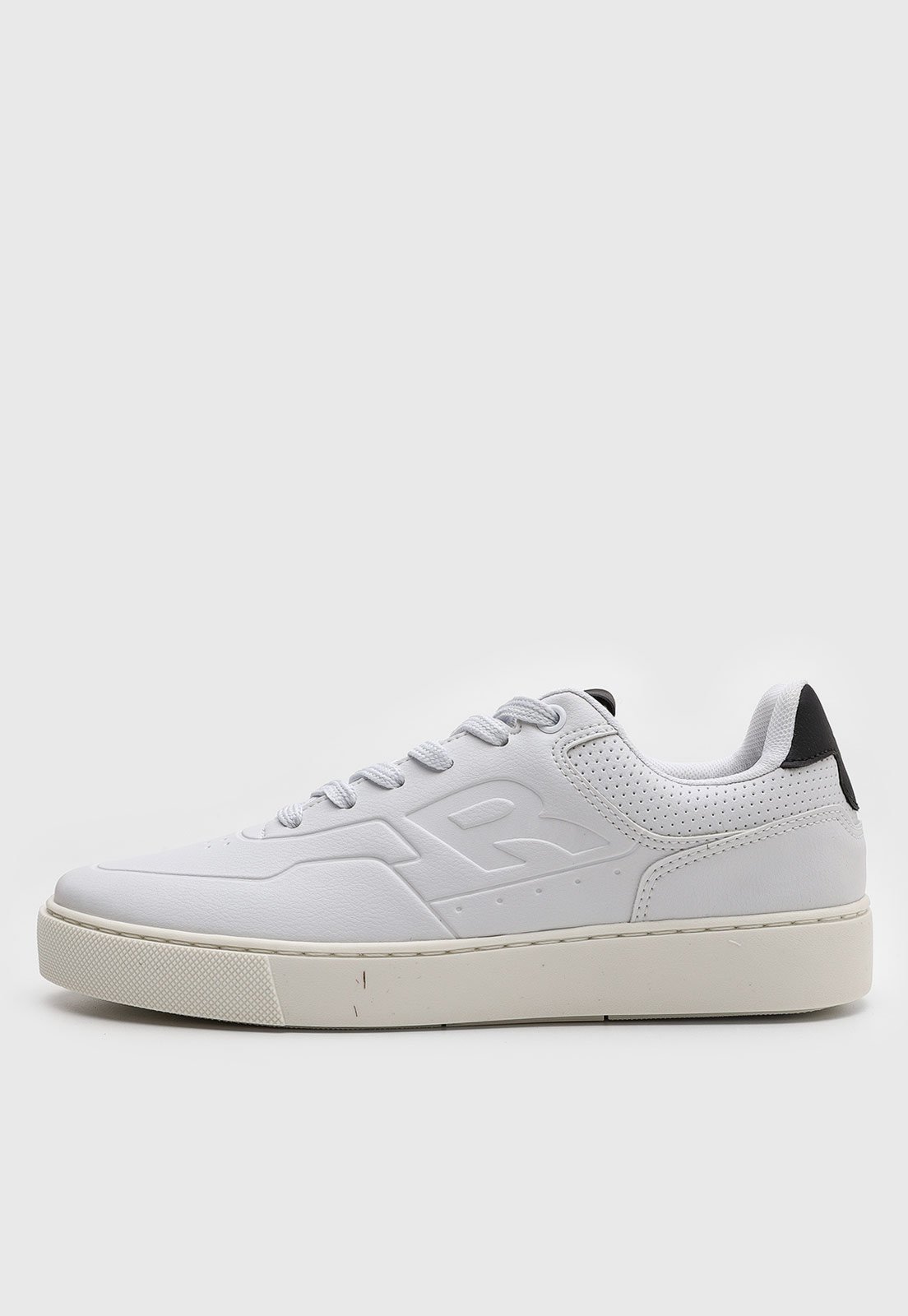 Tênis Material Fácil de Limpar Masculino Reserva Logo Relevo Branco
