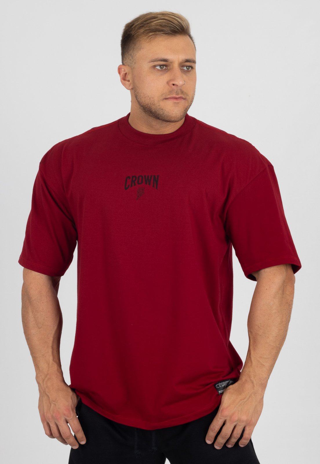 Camiseta Crown Training Estilo Oversized Musculação Treino Fofo